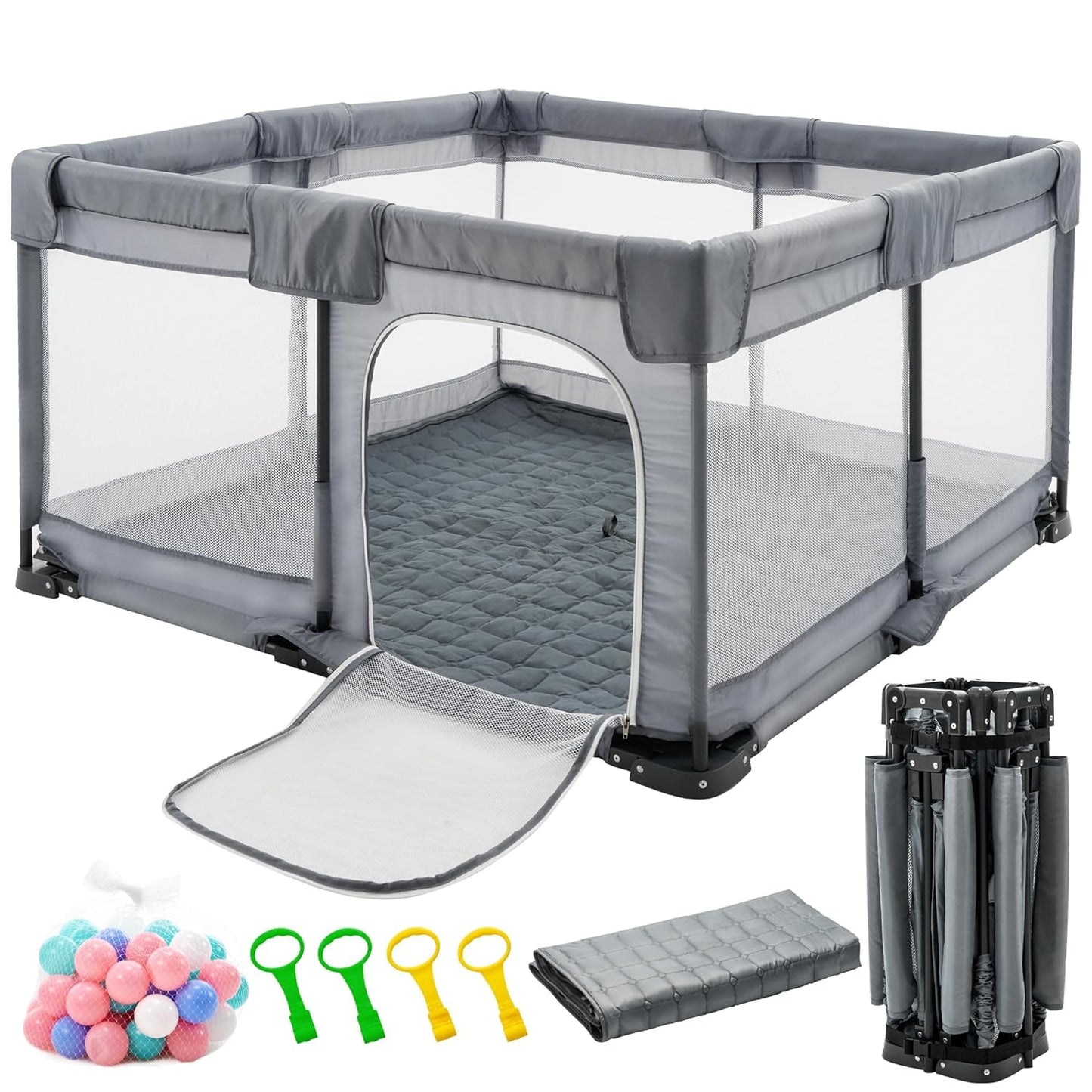Foldable Baby Playpen: Portable Fun Zone for Kids (50X50)