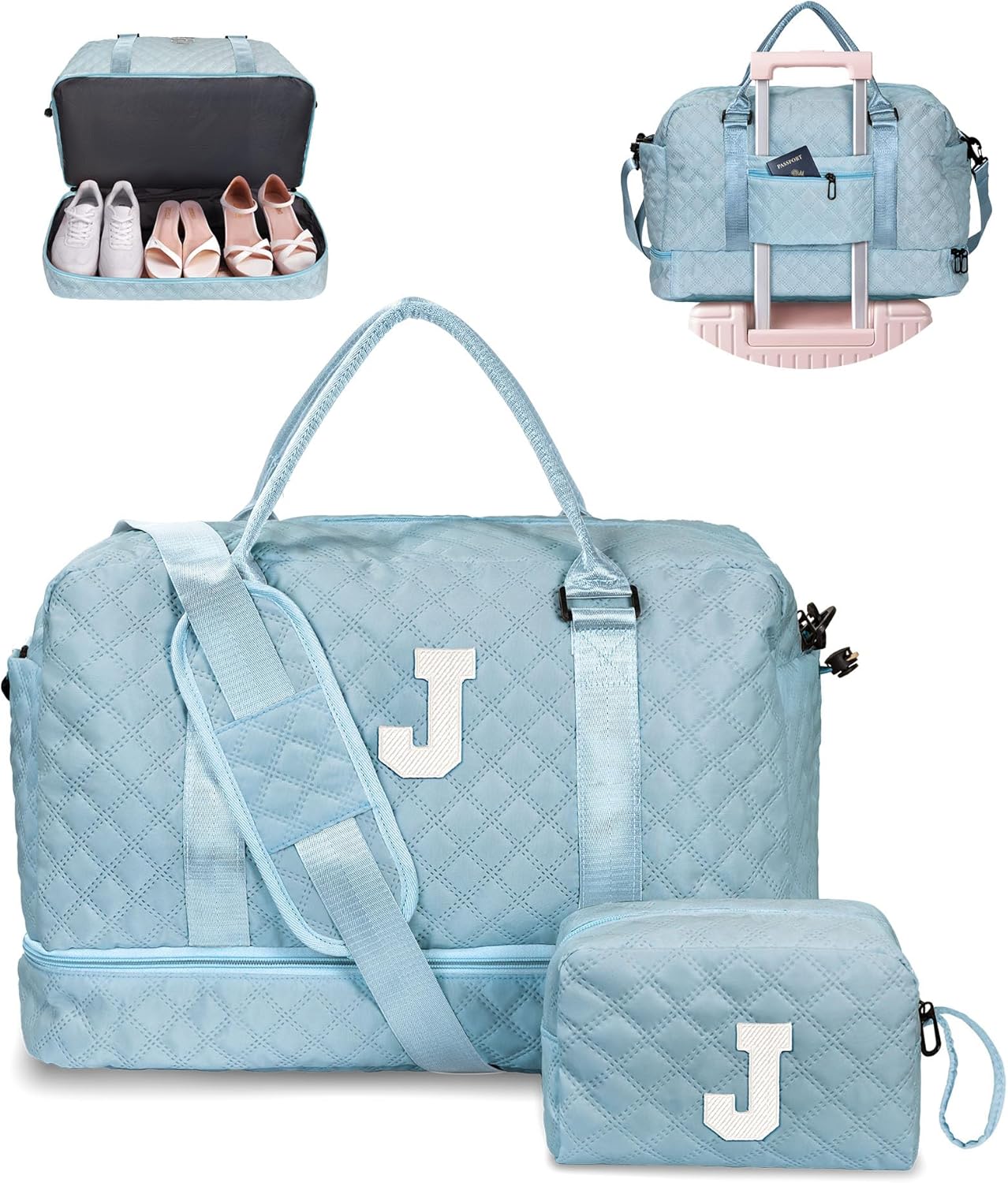 Personalized Weekender Bags for Women with Trolley Sleeve