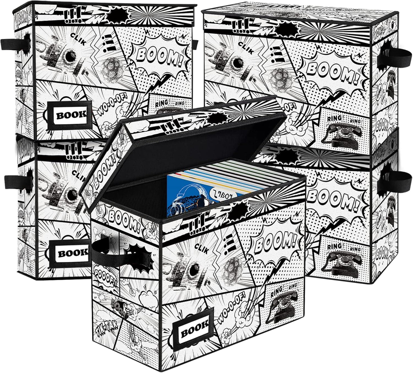 5 Pack Collection Comic Book Storage Boxes for Organizing Comics