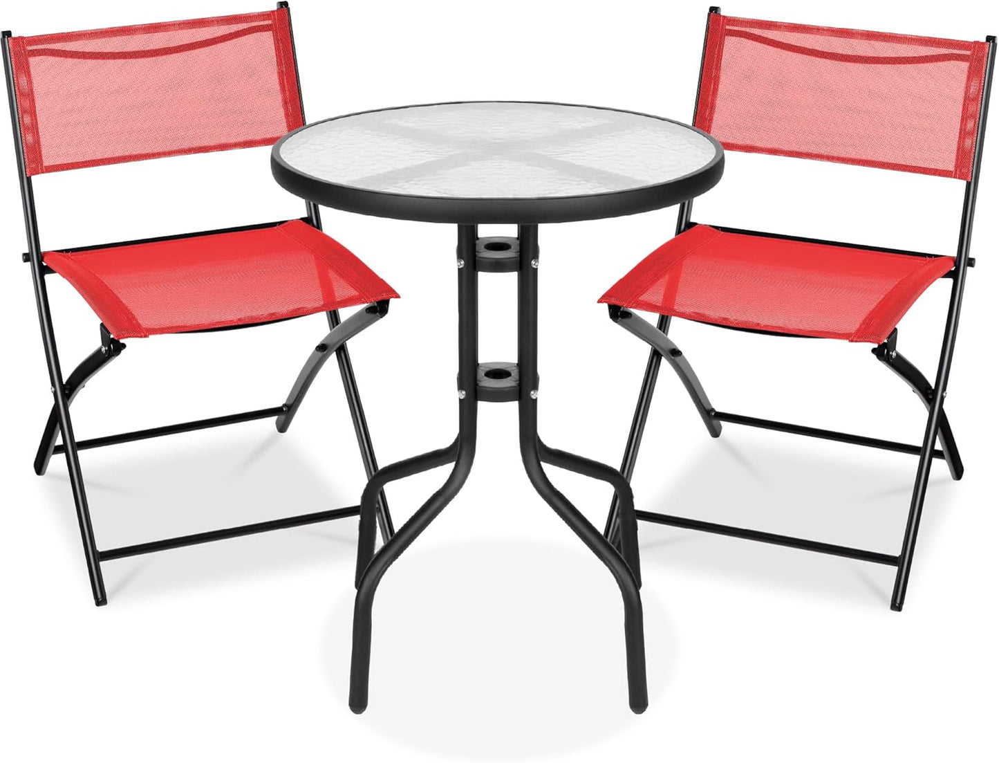 Best Choice Products 3-Piece Patio Bistro Dining Set for Small Spaces