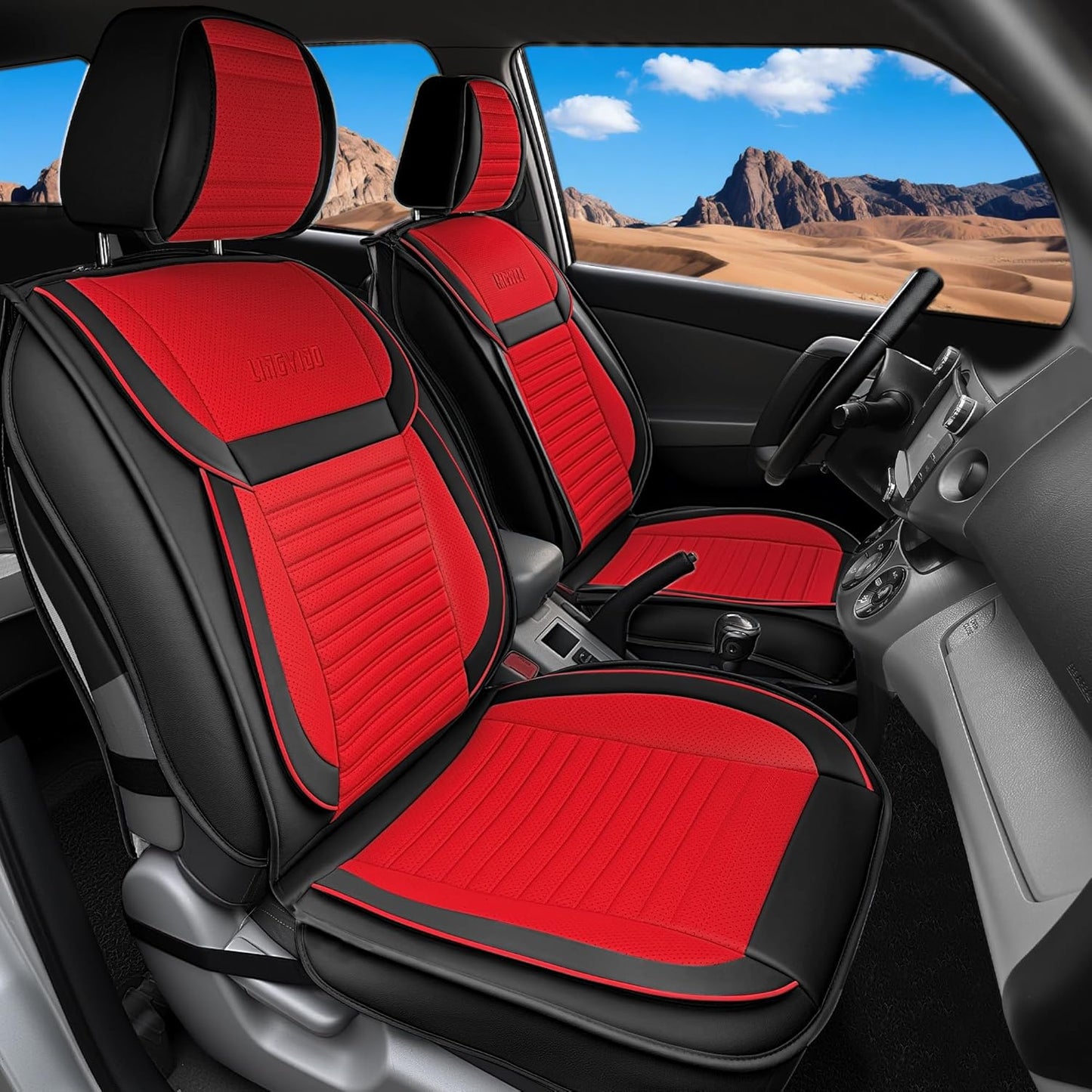 LINGVIDO Car Seat Covers: Breathable, Waterproof Faux Leather