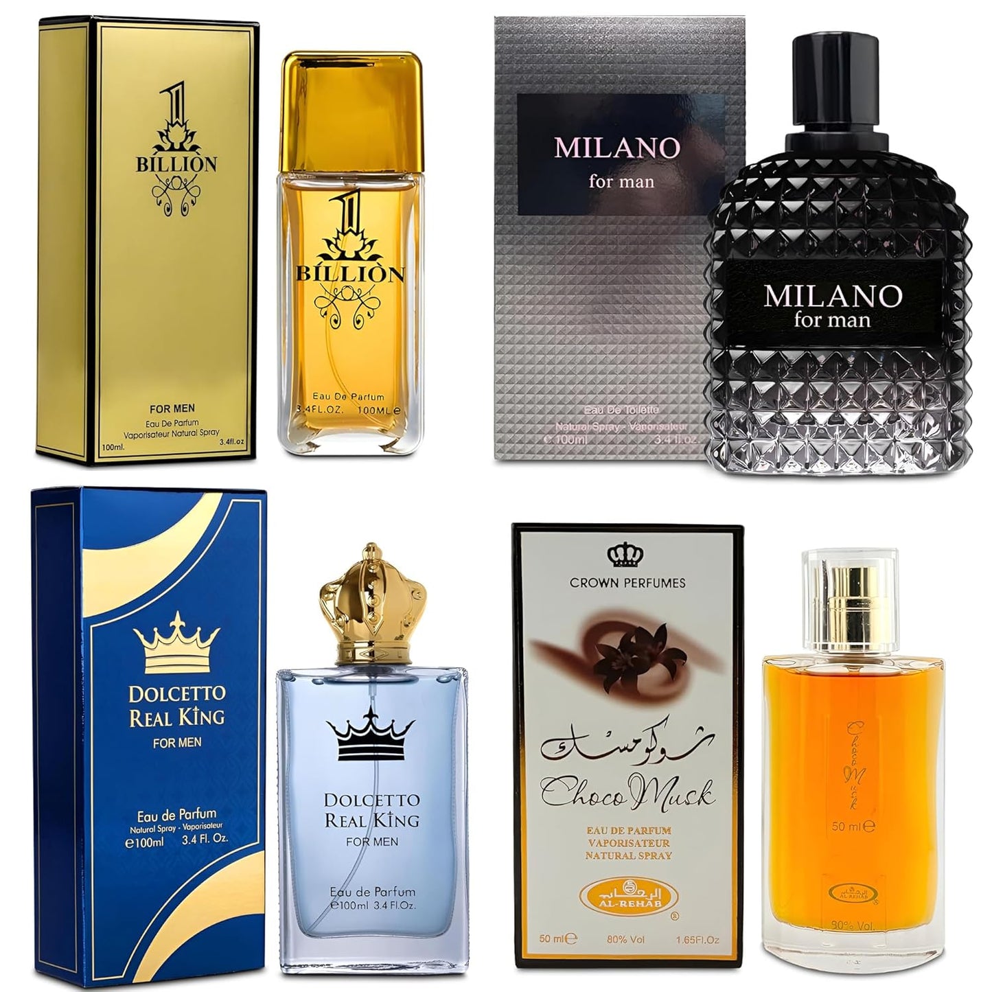 AFLUXE 4-Piece Cologne Set for Men - Long Lasting Fragrance