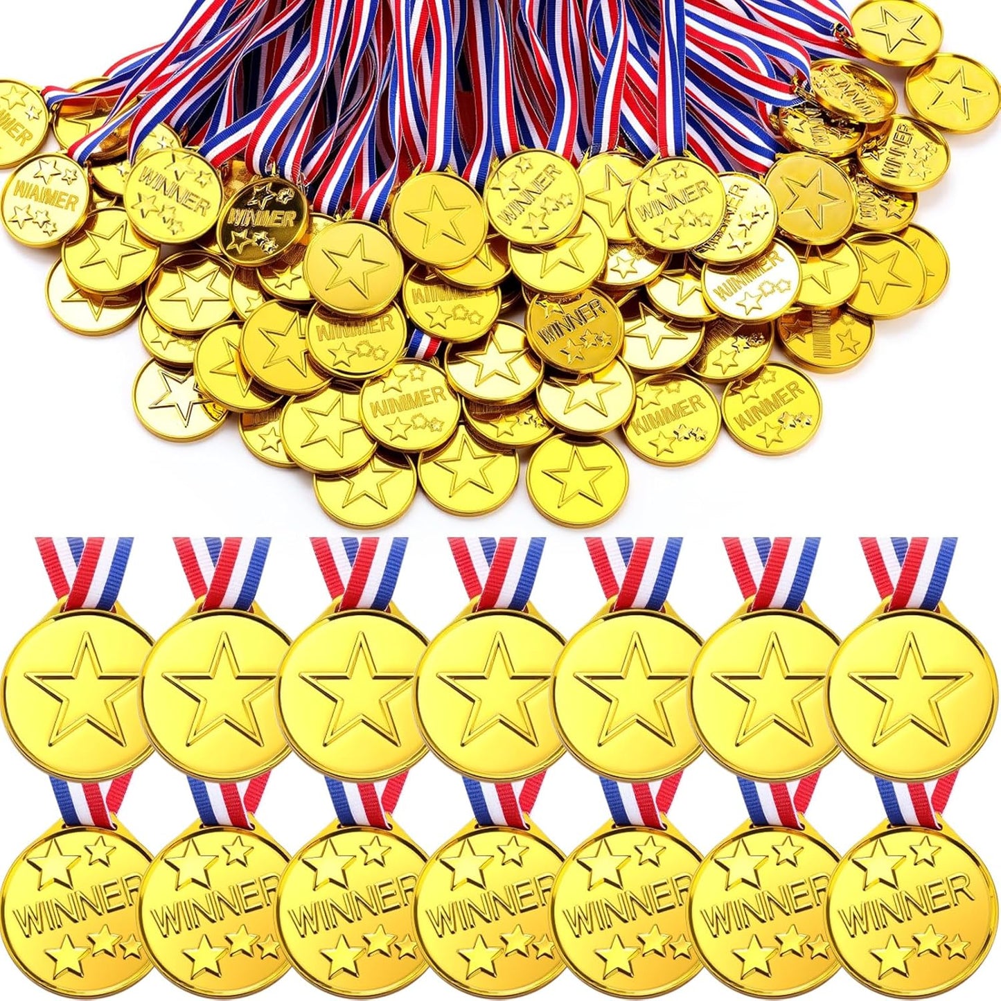 Sotiff Kids Plastic Winner Award Medals for Parties and Games