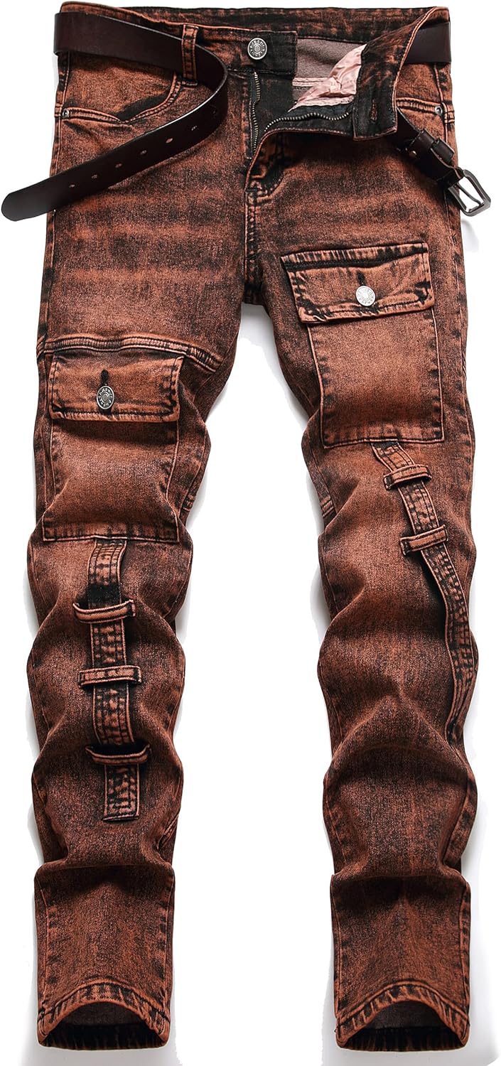 XIMXIMMTIAN Men's Biker Moto Distressed Slim Fit Jeans Review