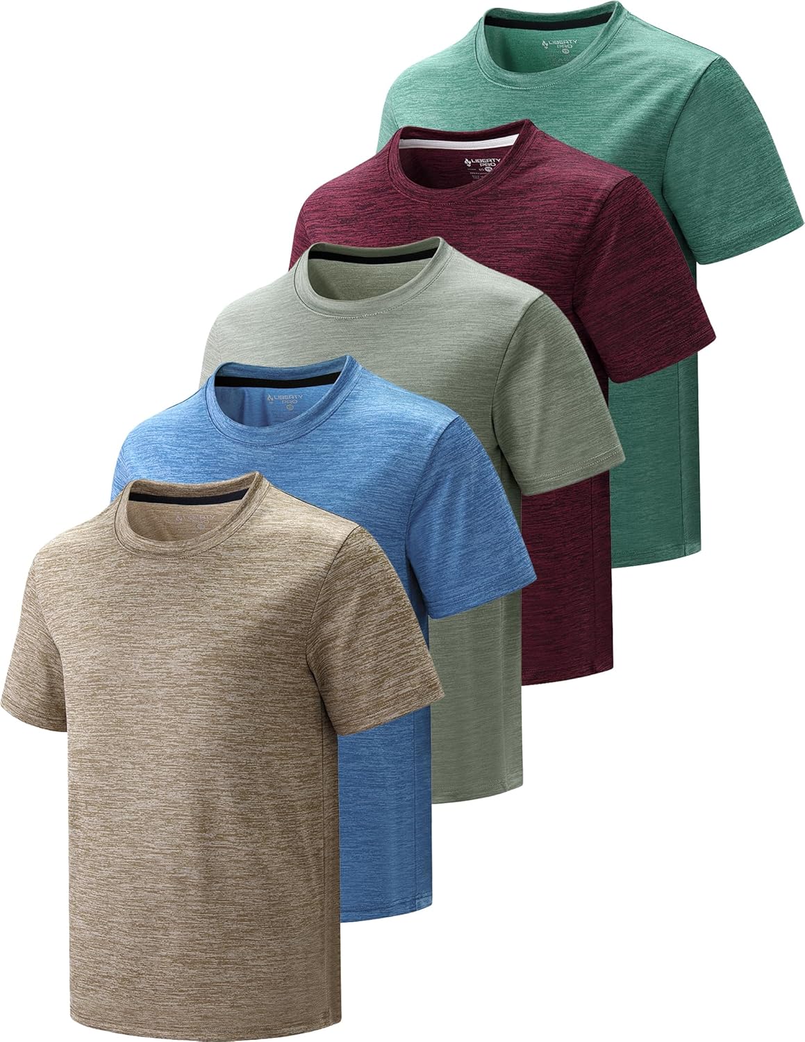 5 Pack Boys Athletic T Shirts for Activewear and Sports Use