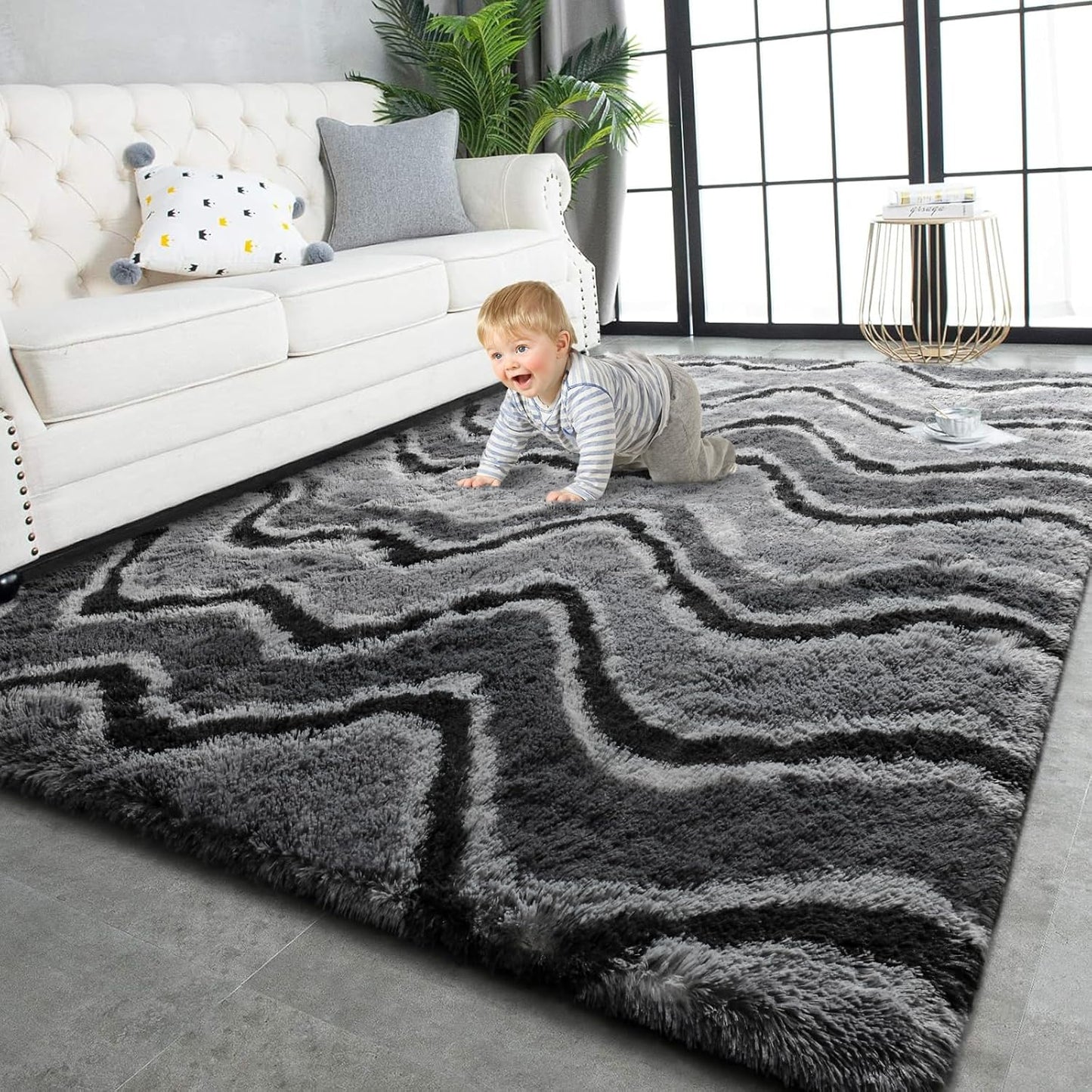 Super Soft Shaggy Rugs for Living Room and Bedroom Decor