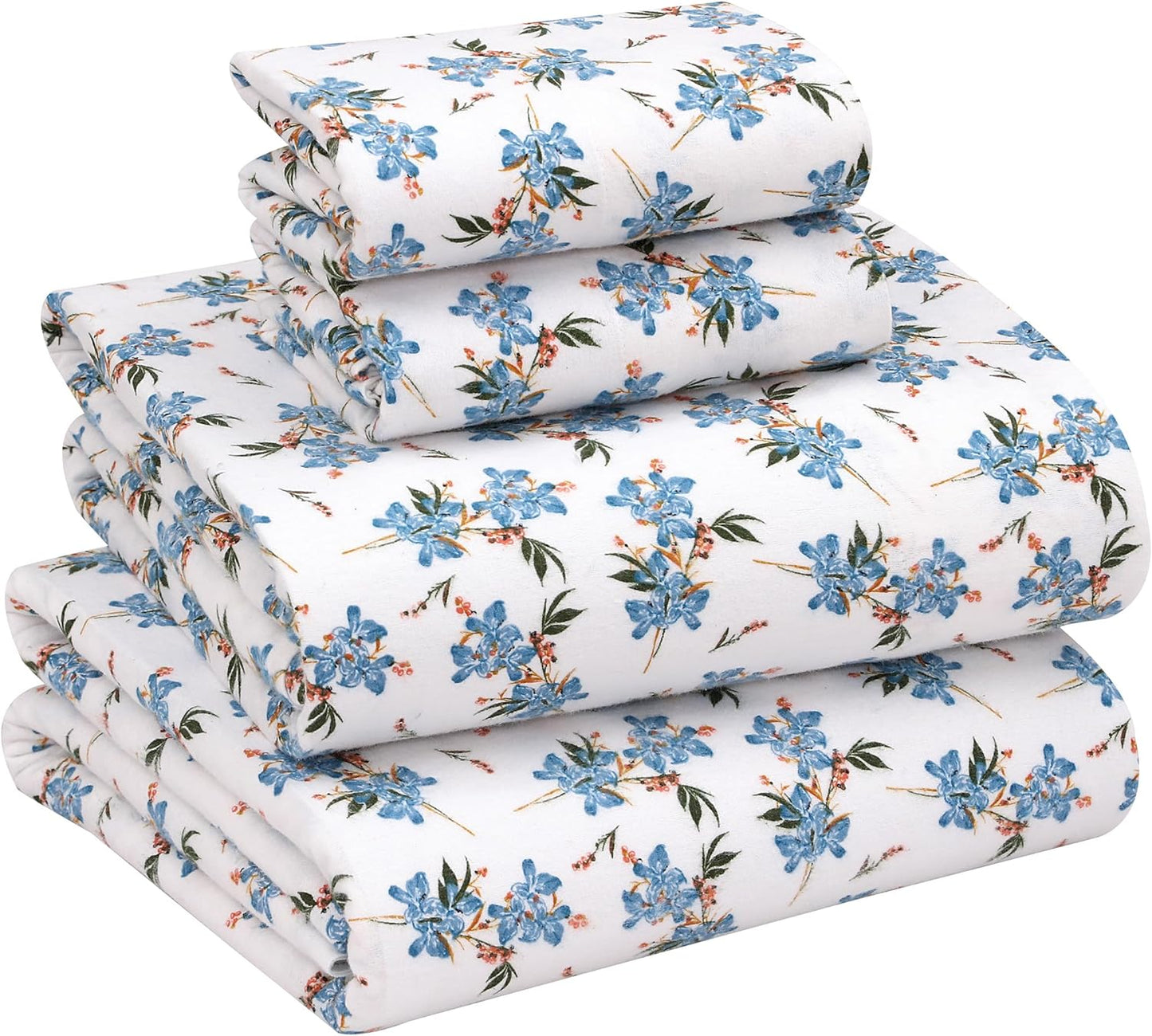 RUVANTI Flannel Sheets King Size Set - Cozy Cotton Comfort