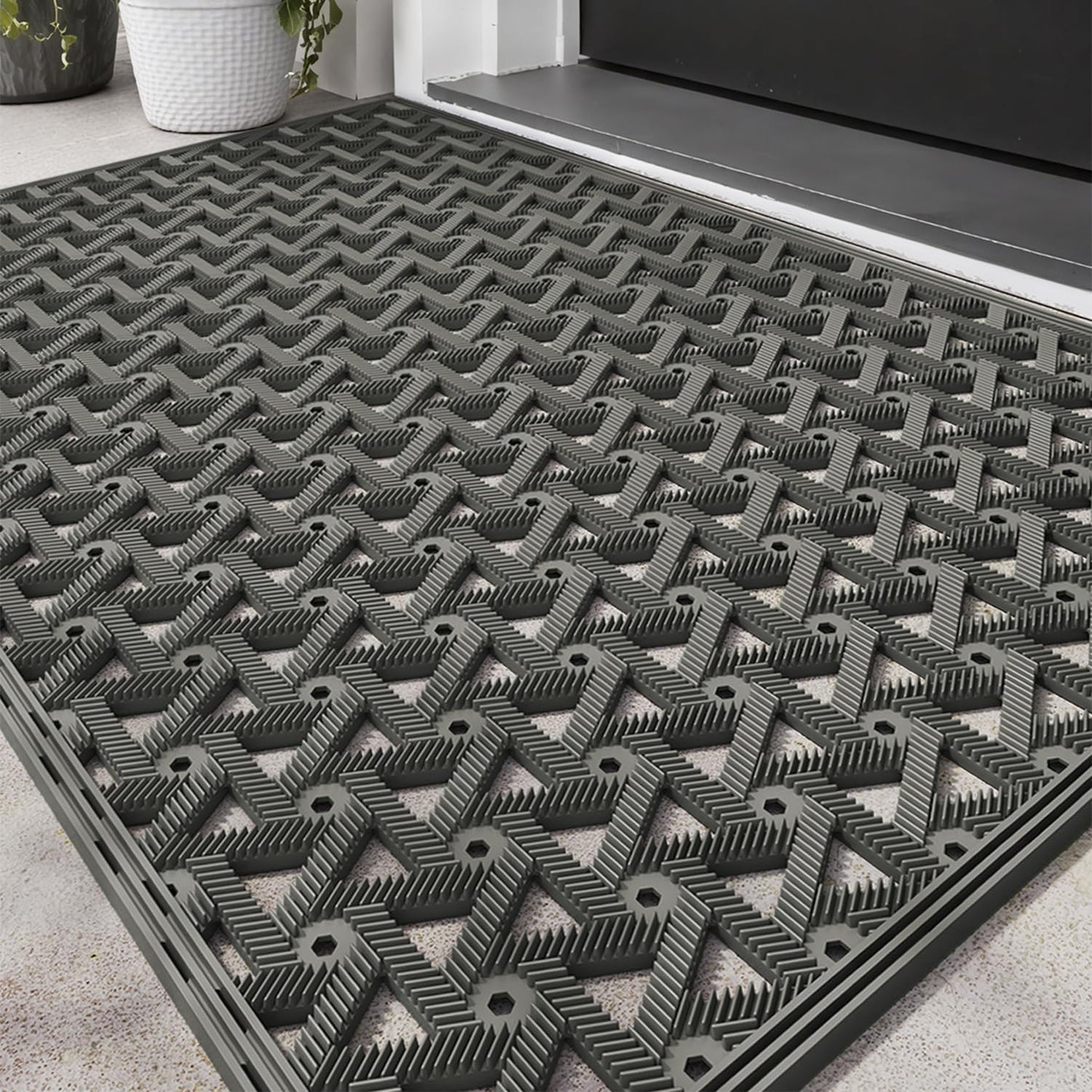 LUMI Outdoor Doormat 24x36 Heavy Duty Non Slip Waterproof Rug