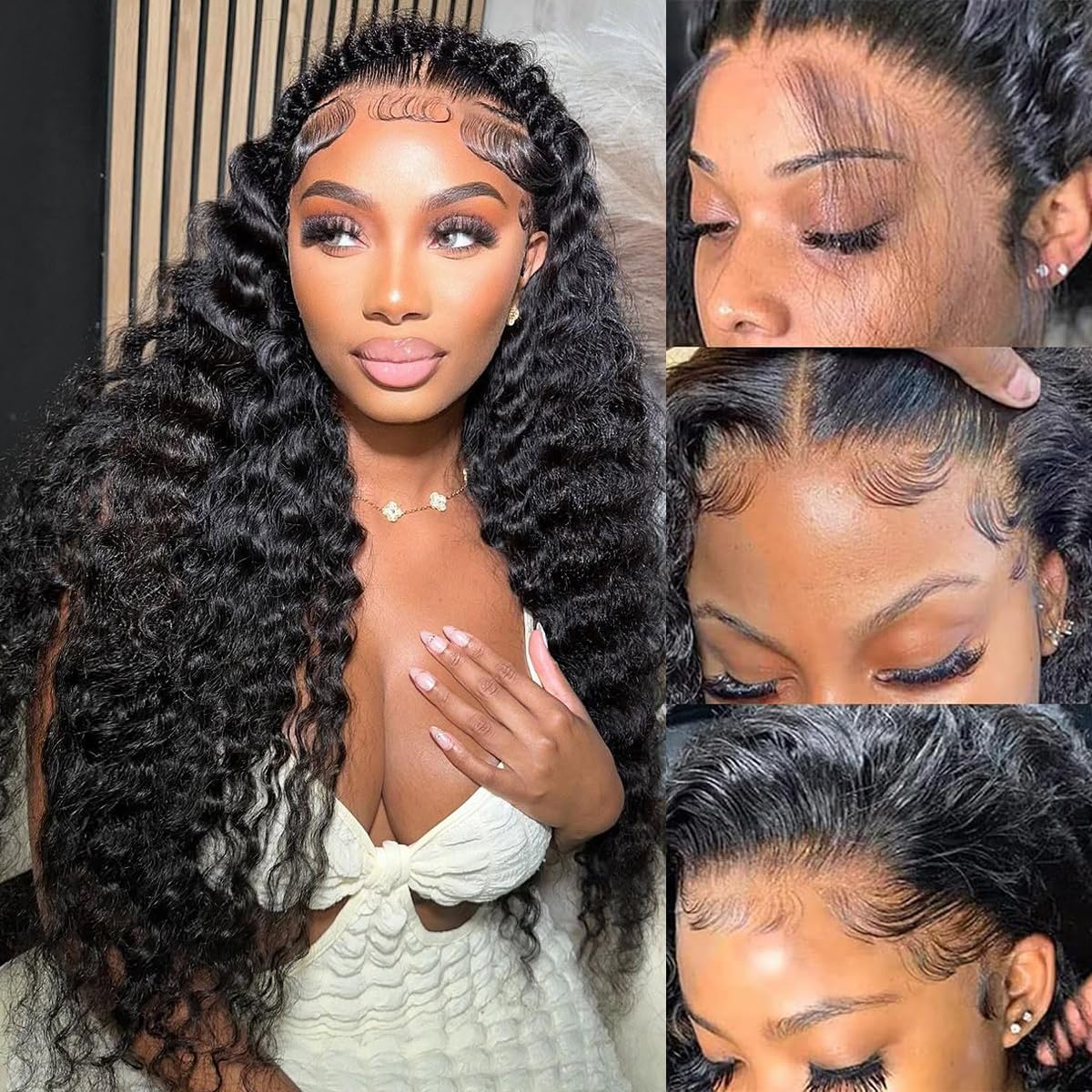 28 inch Deep Wave Lace Front Wigs Human Hair for All Occasions