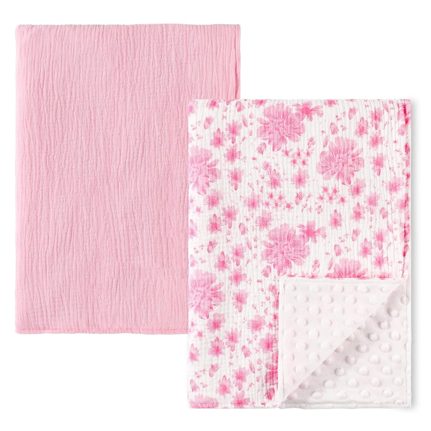Yoofoss 2 Pack Baby Blankets, Ultra Soft for Newborns