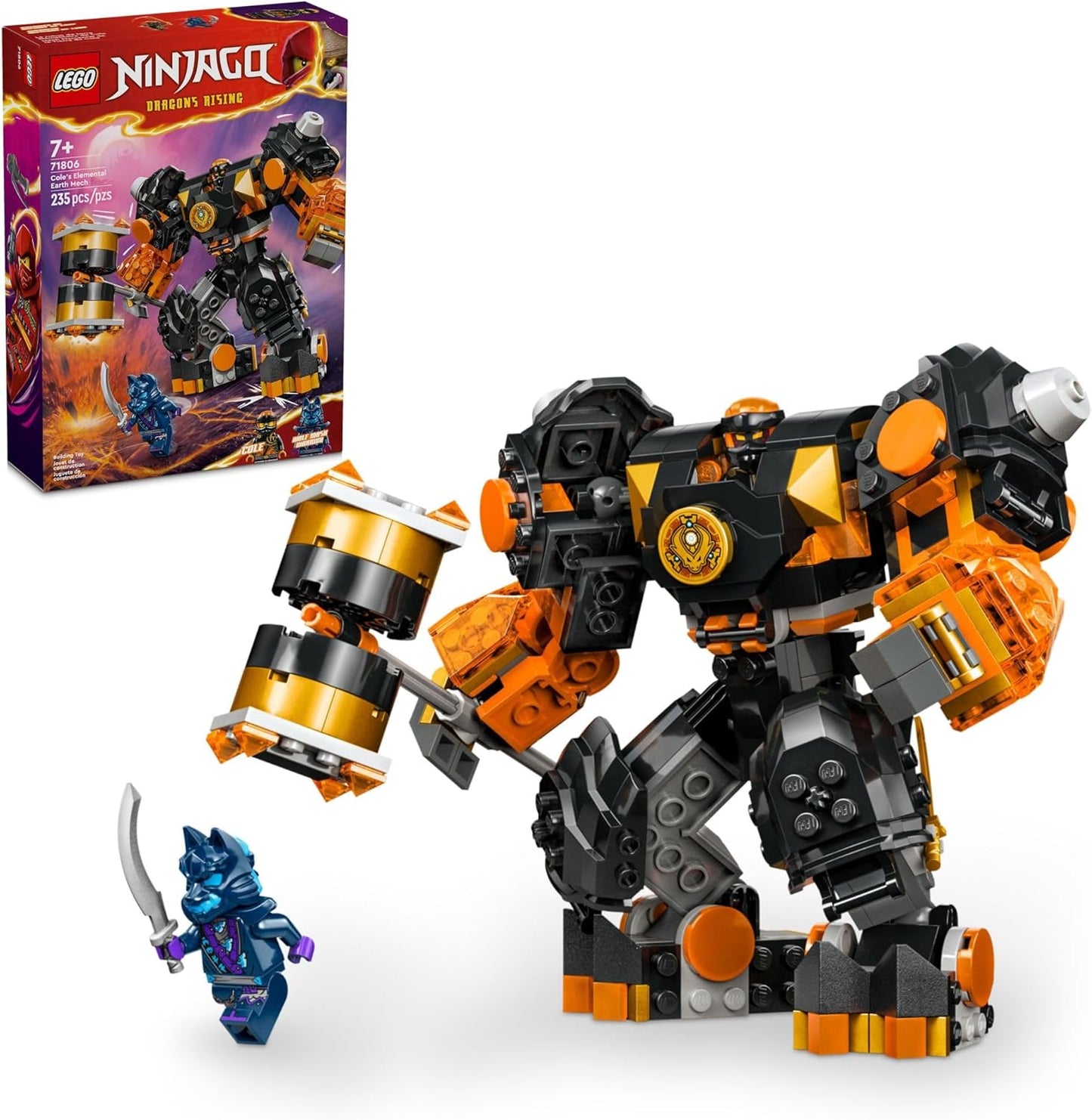 Customizable LEGO NINJAGO Cole's Mech Mini Toy for Epic Adventures!