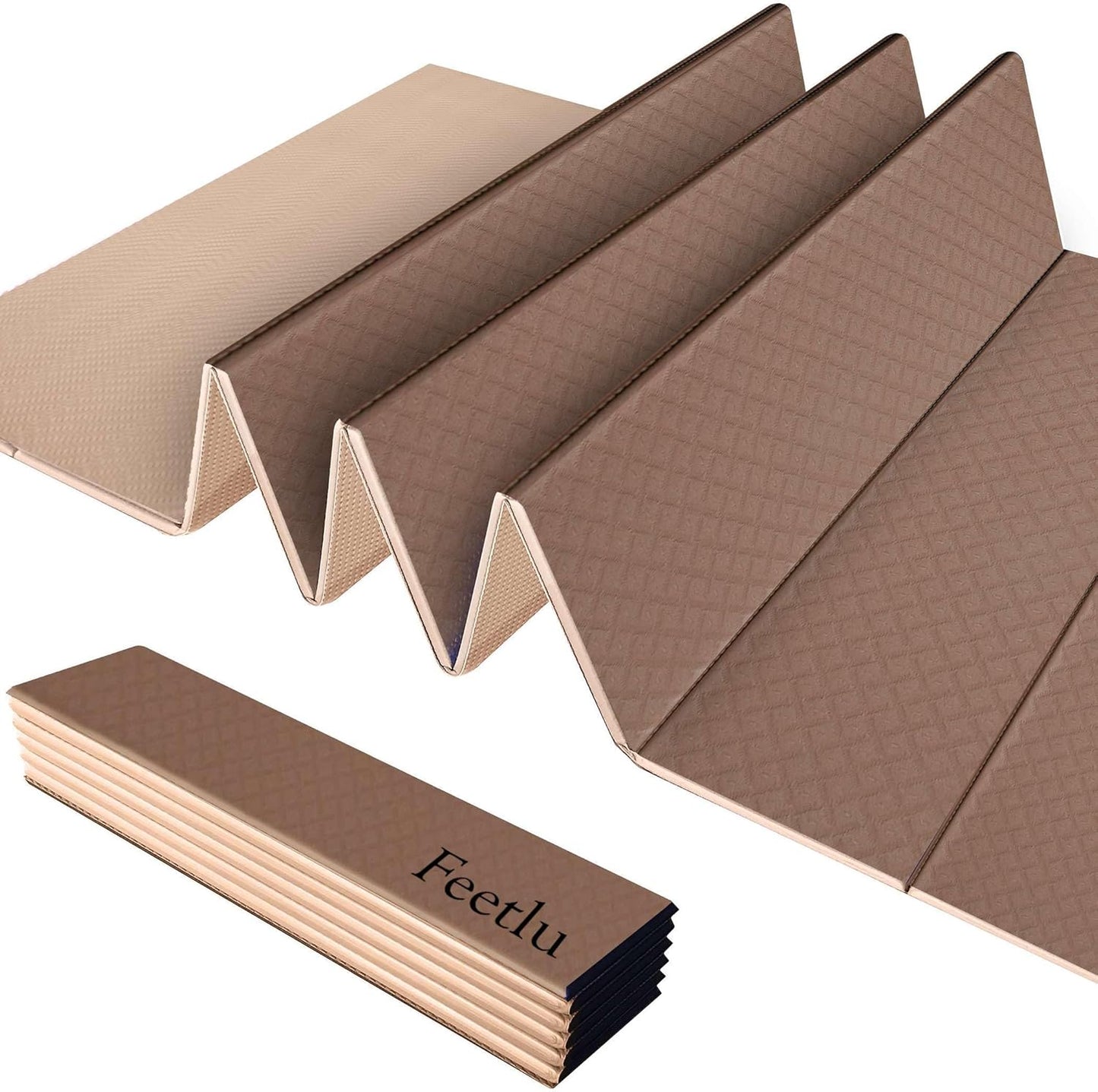Foldable Yoga Exercise Mat for Home Workouts and Pilates