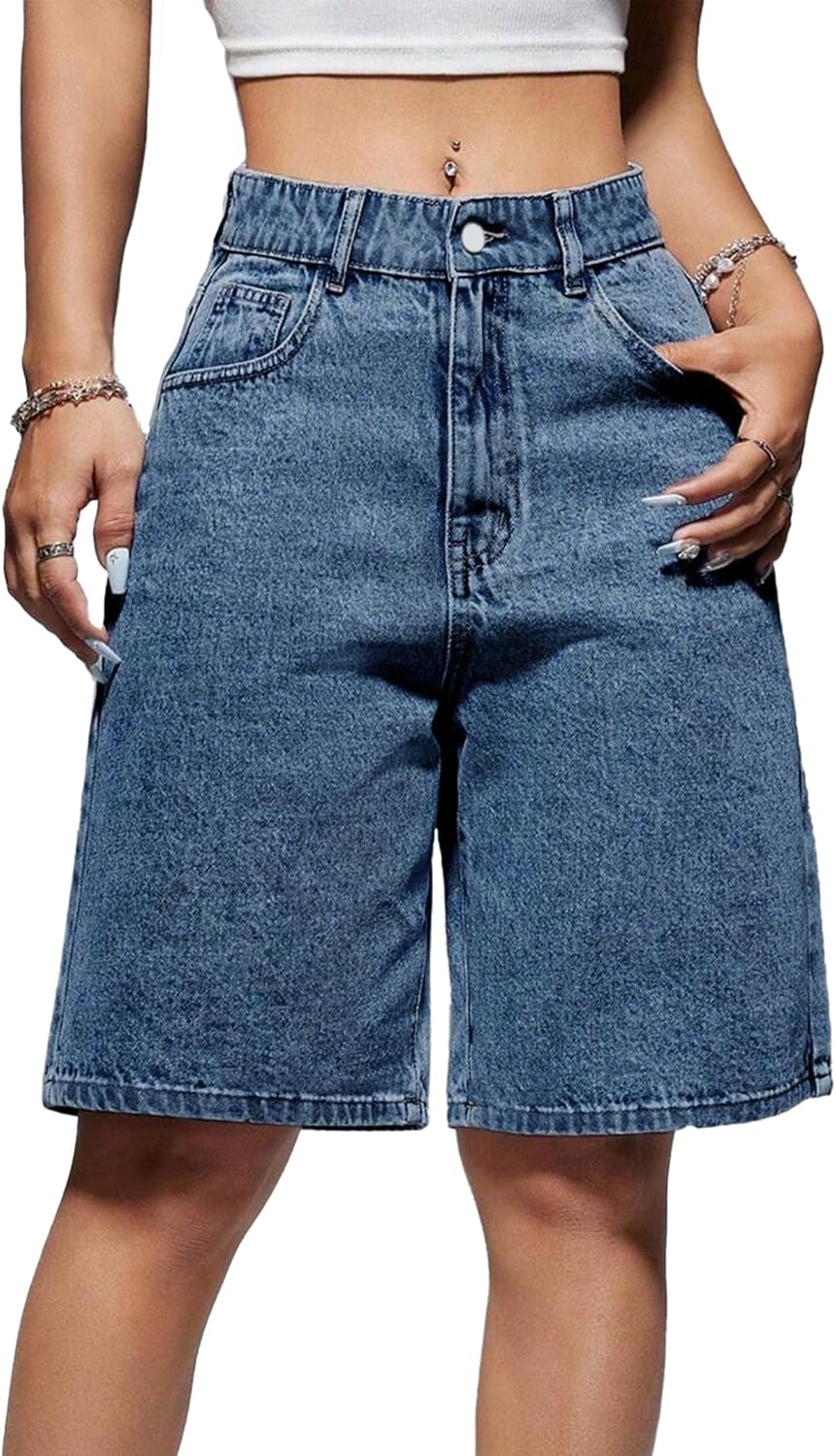 EMMIOL Women Jorts Baggy Jeans for Summer Streetwear Style