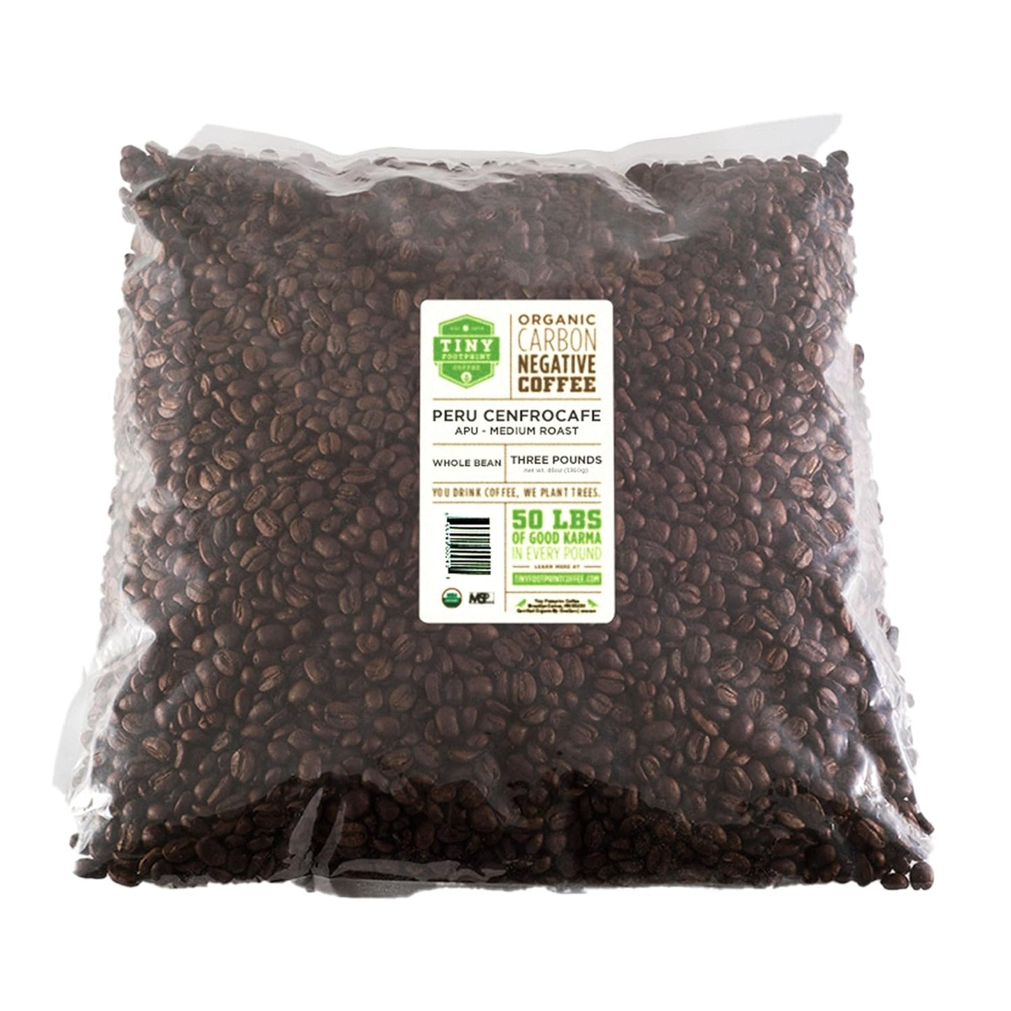 Fair Trade Organic Peru APU Medium Roast Whole Bean Coffee