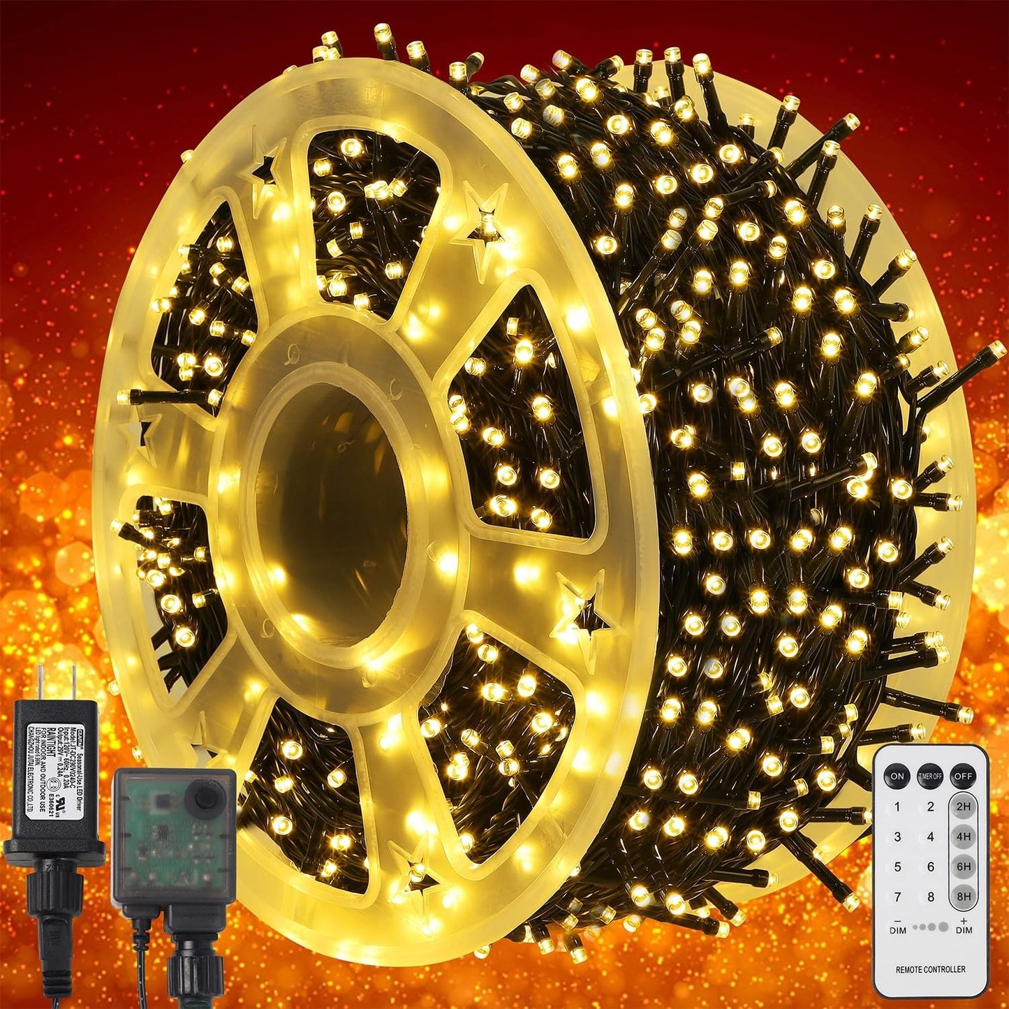 1000 LED Christmas String Lights for Festive Outdoor Decor
