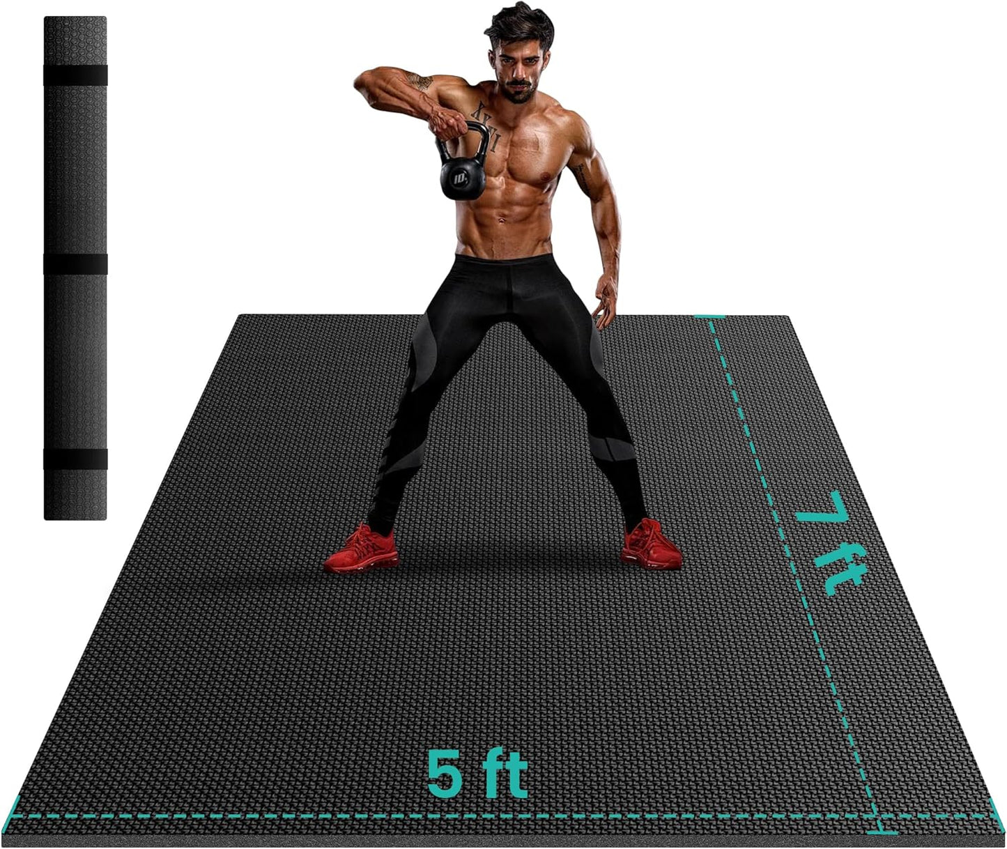 Extra Large Exercise Mat for Home Workouts, Non-Slip & Durable