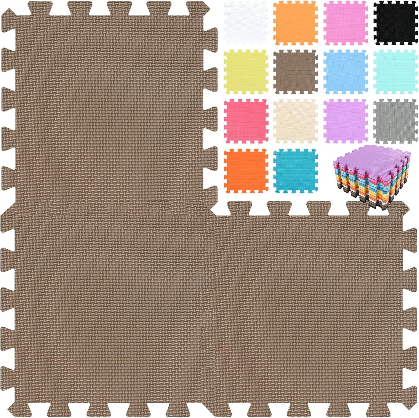 qqpp EVA Rubber Interlocking Puzzle Foam Floor Mats for Kids