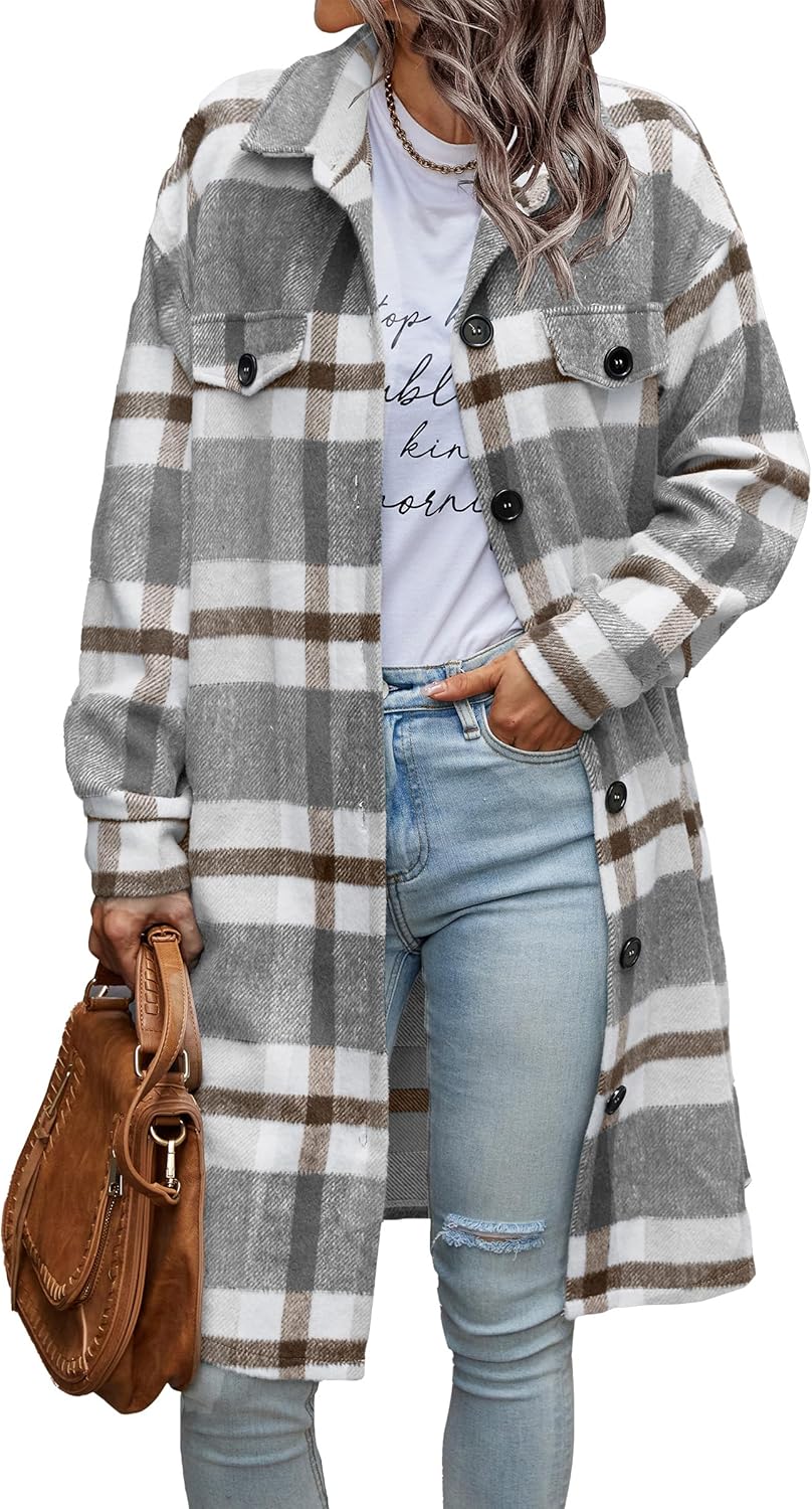 Plaid Shacket Jacket for Women - Stylish Fall Fashion 2025