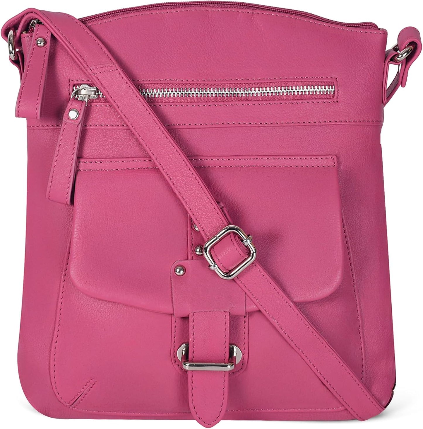 Leather Crossbody Bag for Women - Stylish Medium Size Purse