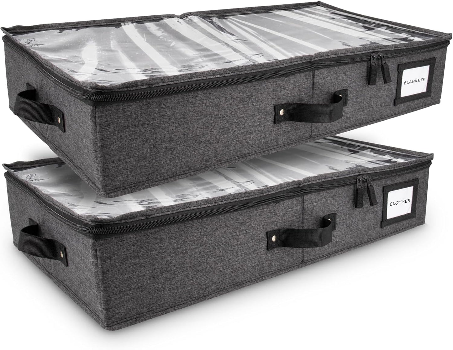 Under Bed Storage Containers for Clothes and Shoes - Dark Gray