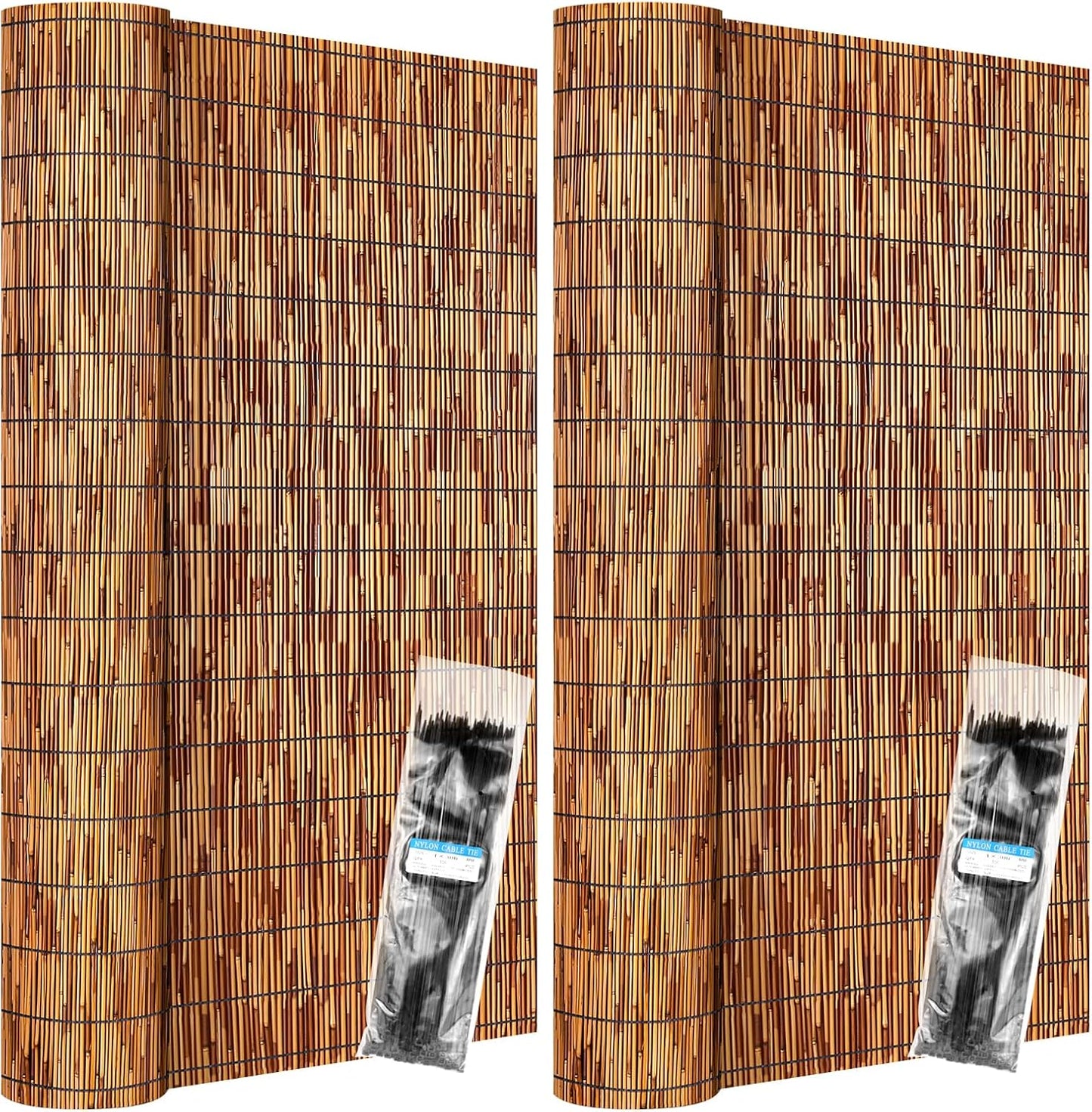 ZNCMRR Natural Bamboo Reed Fencing Rolls for Outdoor Privacy