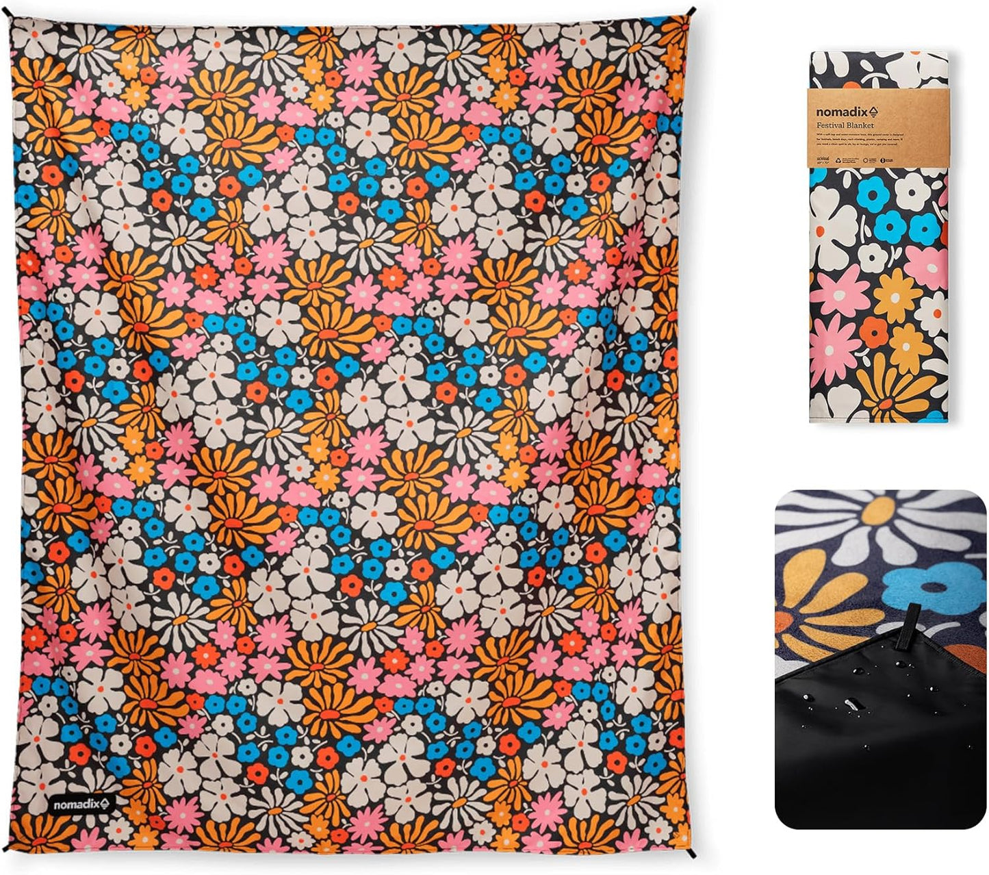 Nomadix Festival Blanket - Plush, Water Resistant, Eco-Friendly