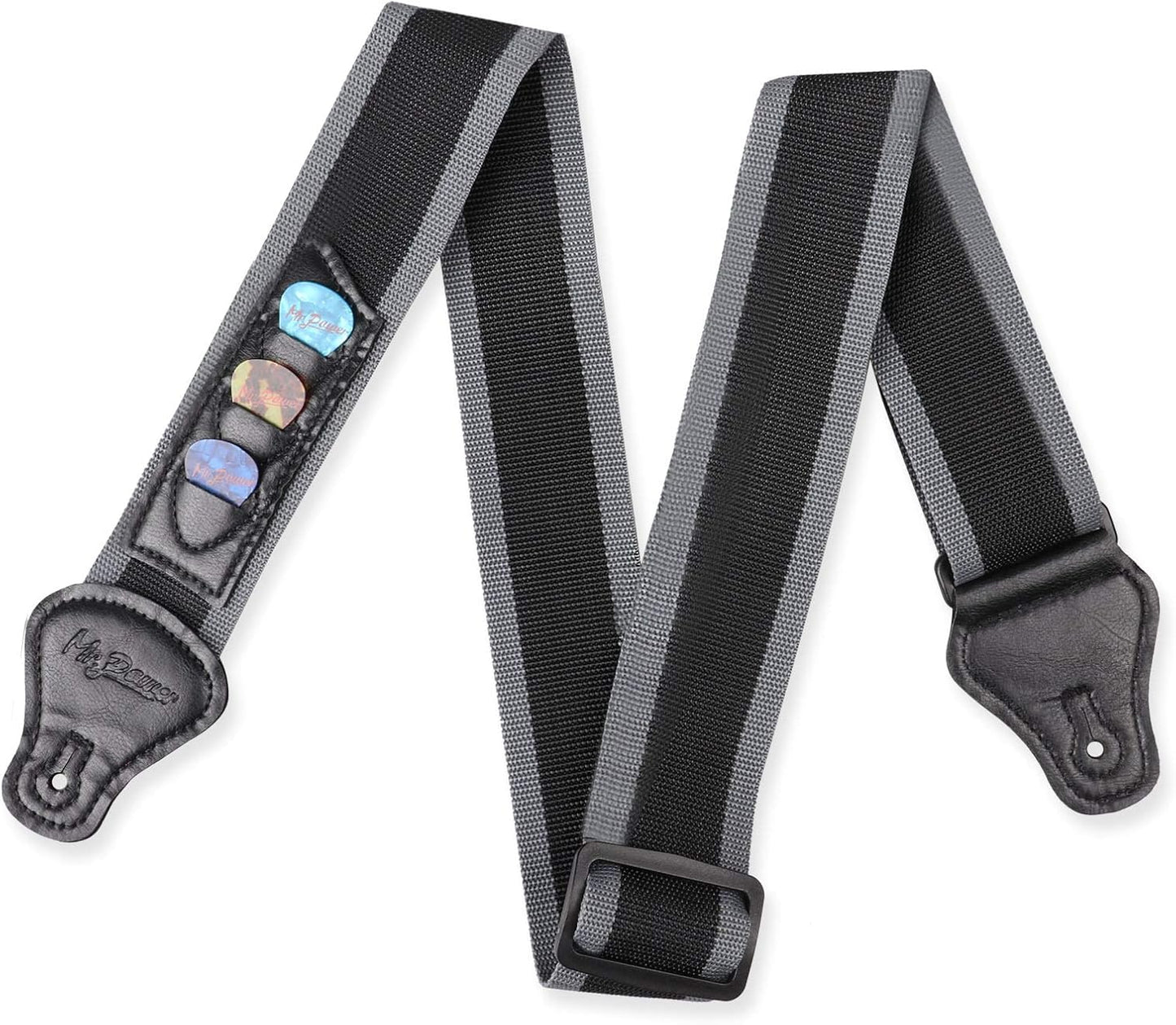 Adjustable Guitar Strap with Pick Holders - Mr.Power