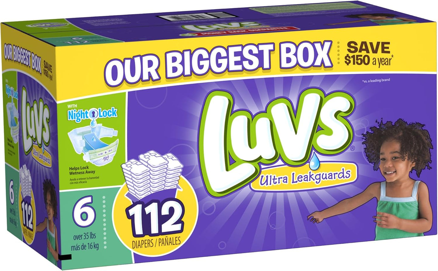112 Luvs Size 6 Diapers: Ultra Leakguards for Ultimate Protection!