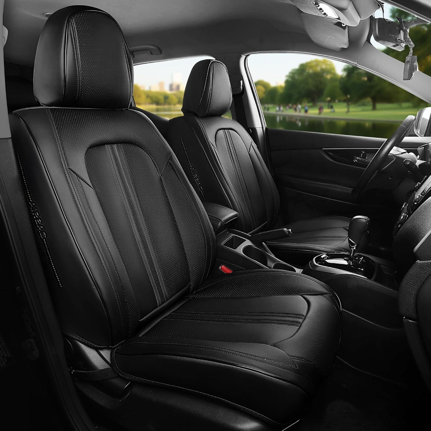 FREESOO Black Car Seat Covers Full Set for Ultimate Protection