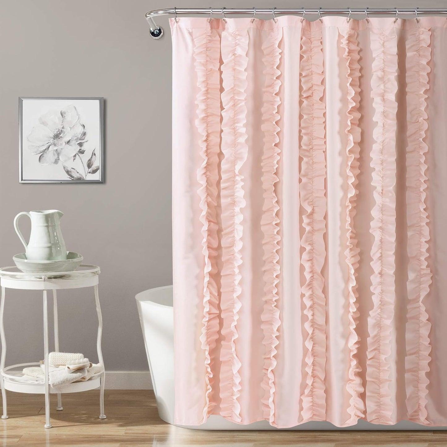 Blush Belle Shower Curtain - Elegant 72x72 Design