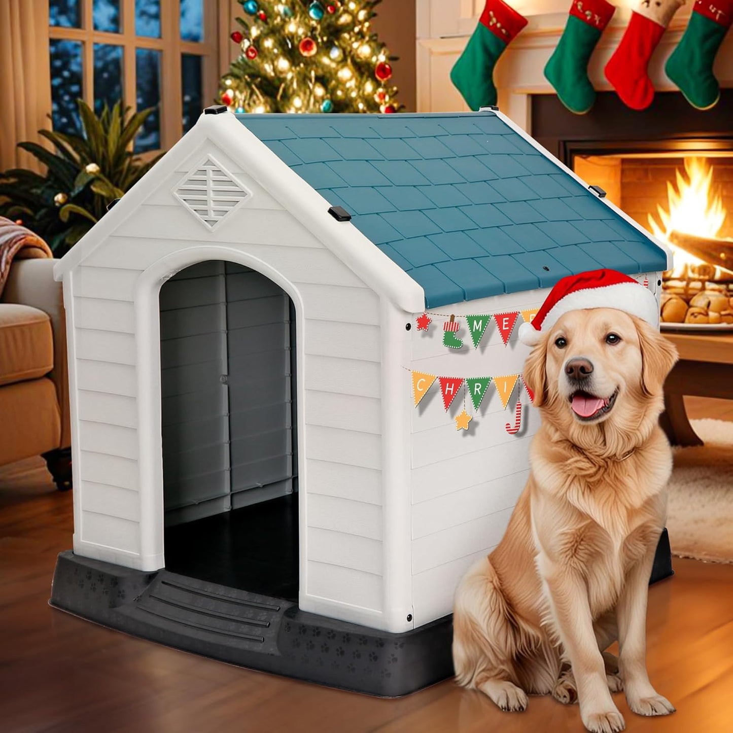 Large Plastic Dog House for All Weather Comfort and Safety