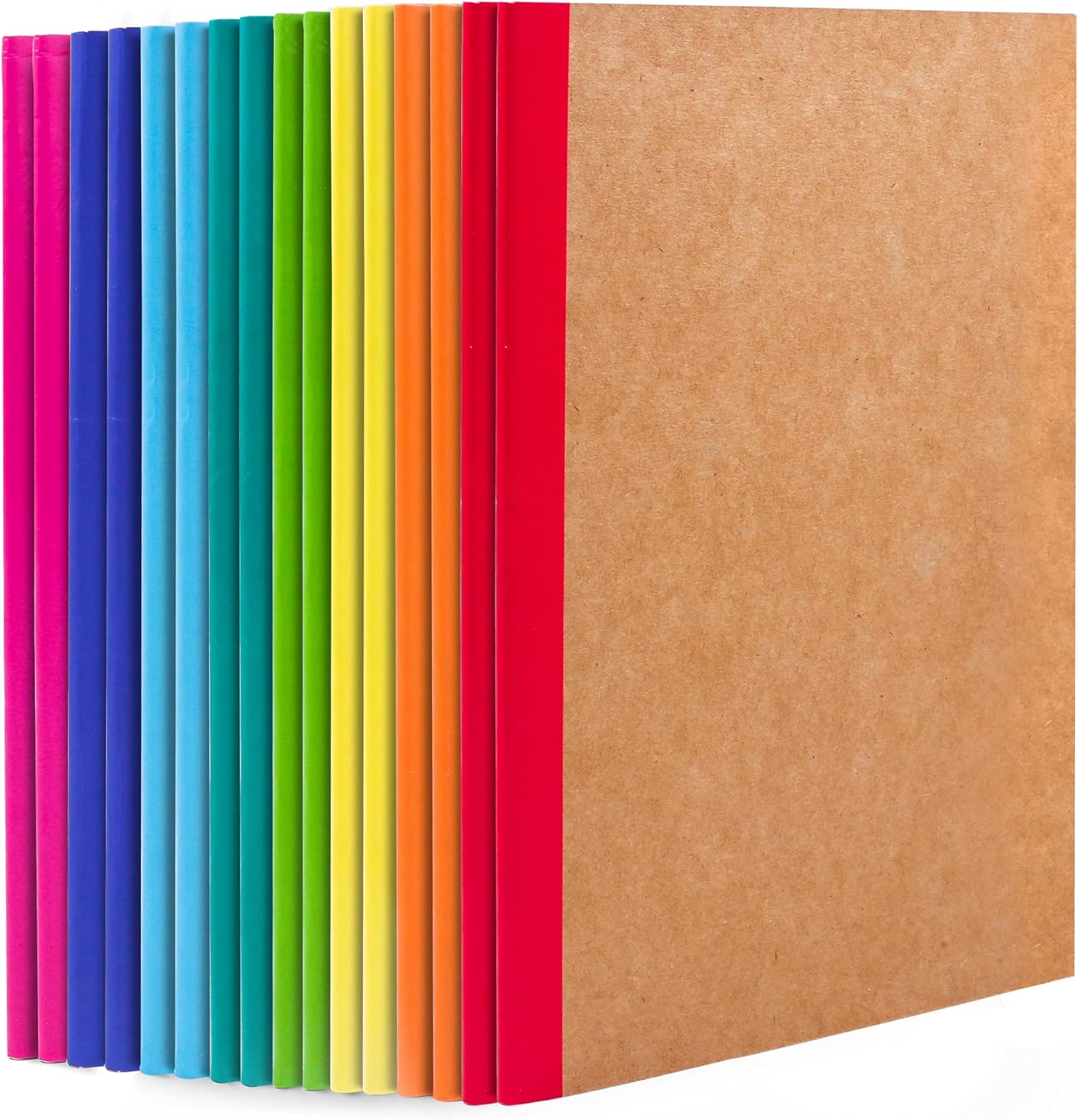 feela 16 Pack Rainbow Spine Composition Notebooks