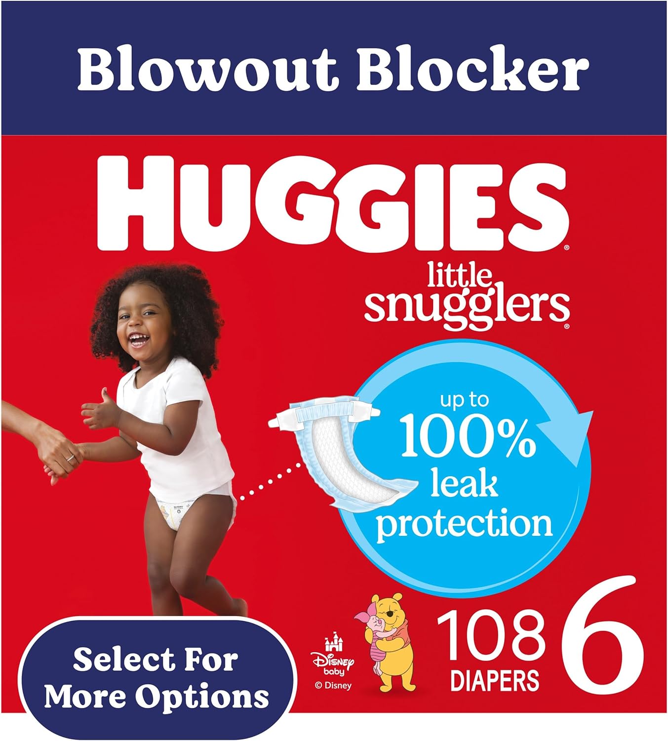 Huggies Little Snugglers Size 6 Diapers 108 Count, Ultimate Comfort