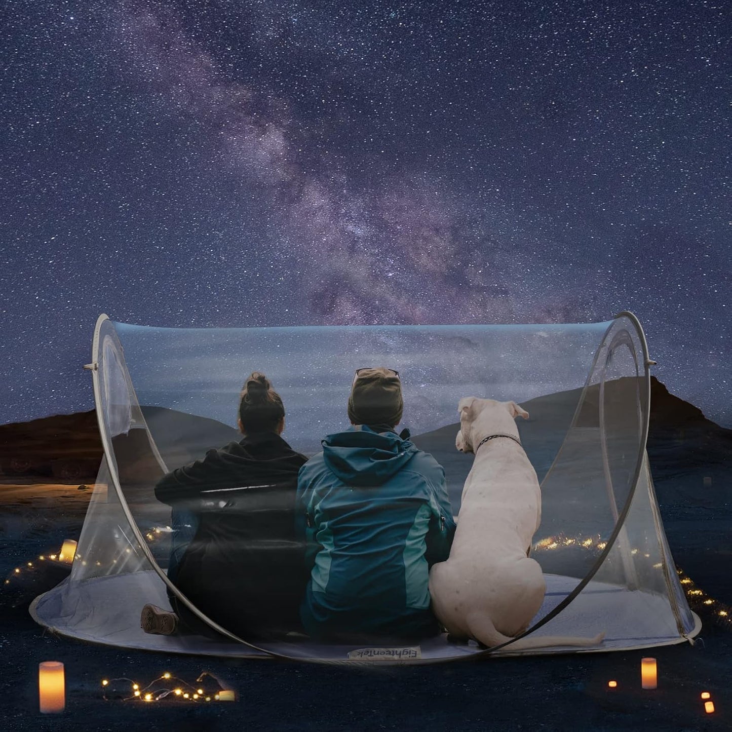 EighteenTek Transparent Weatherproof Sports Tent - Cold Protection & Instant Setup!