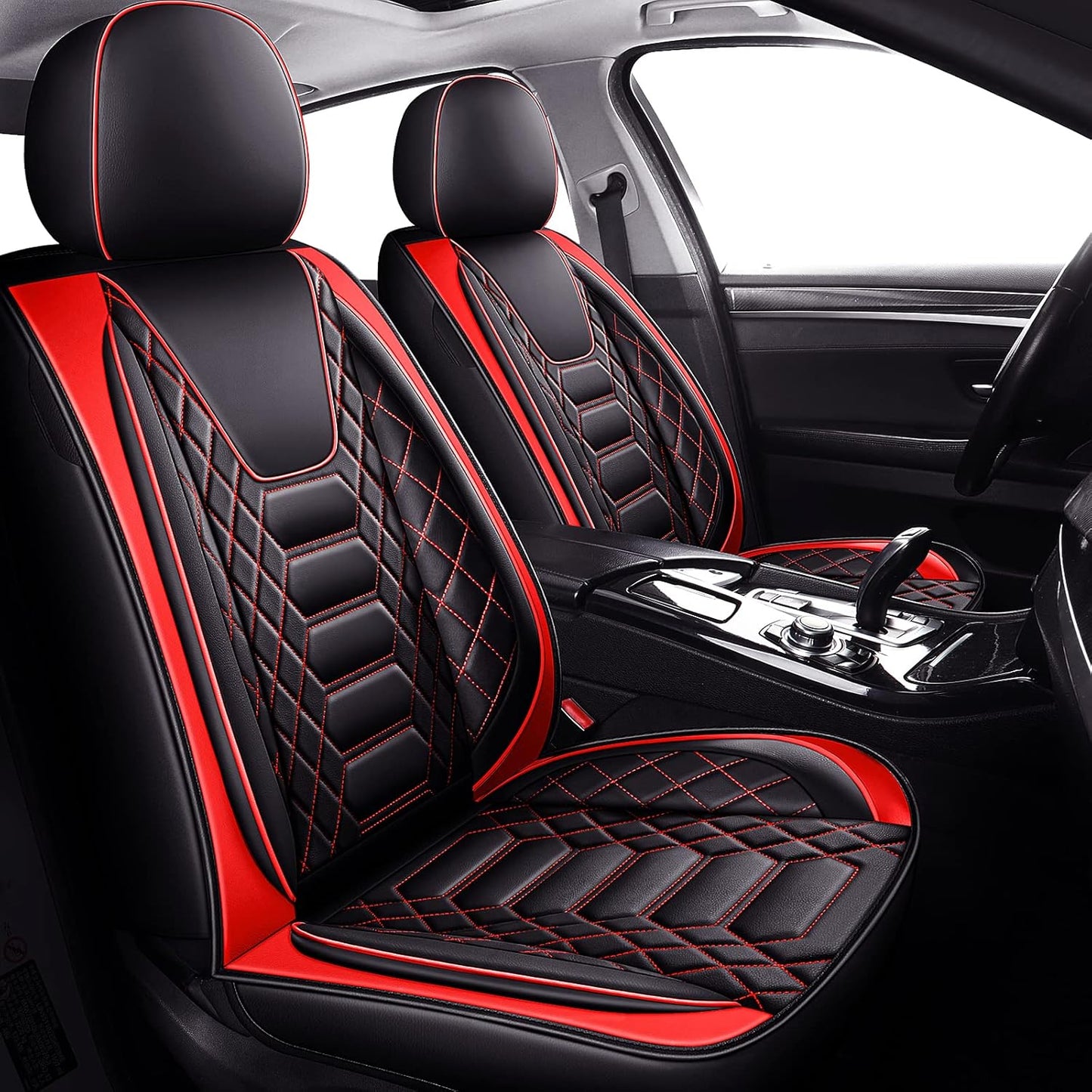 FREESOO Car Seat Covers Leather Full Set Waterproof Protector