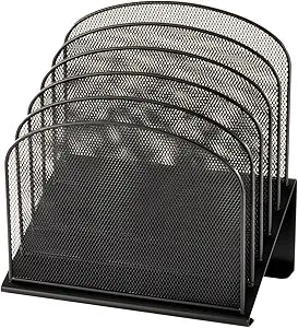 Onyx Mesh 5-Tier Vertical Desktop Organizer for Efficient Storage