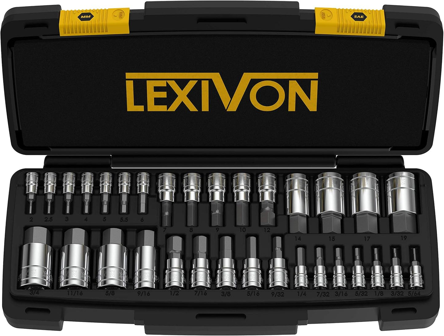 LEXIVON Master HEX Bit Socket Set - Premium 32-Piece Set