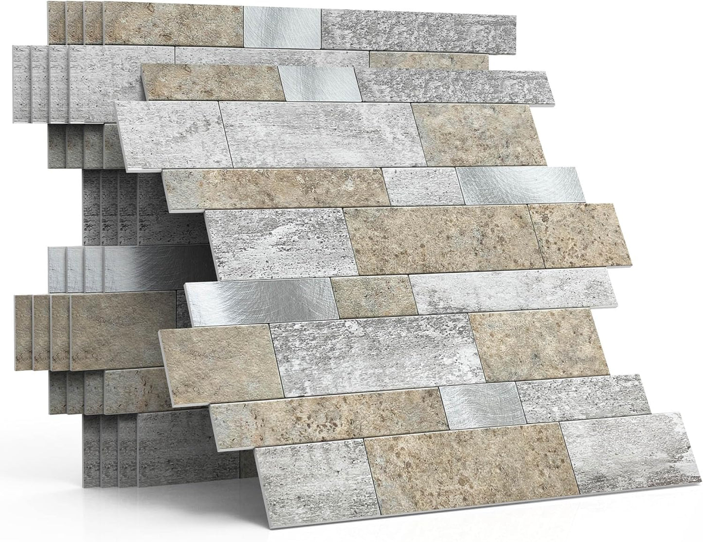 MOFIT Backsplash Tile for Kitchen and Bathroom, Castle Brown
