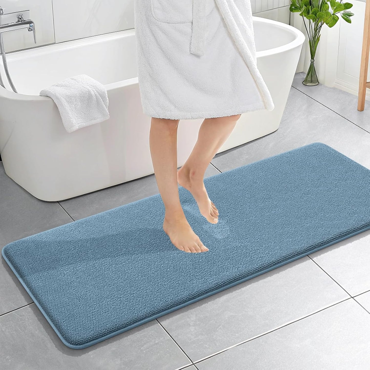 OLANLY Thick Memory Foam Bath Mat Rug for Luxurious Comfort