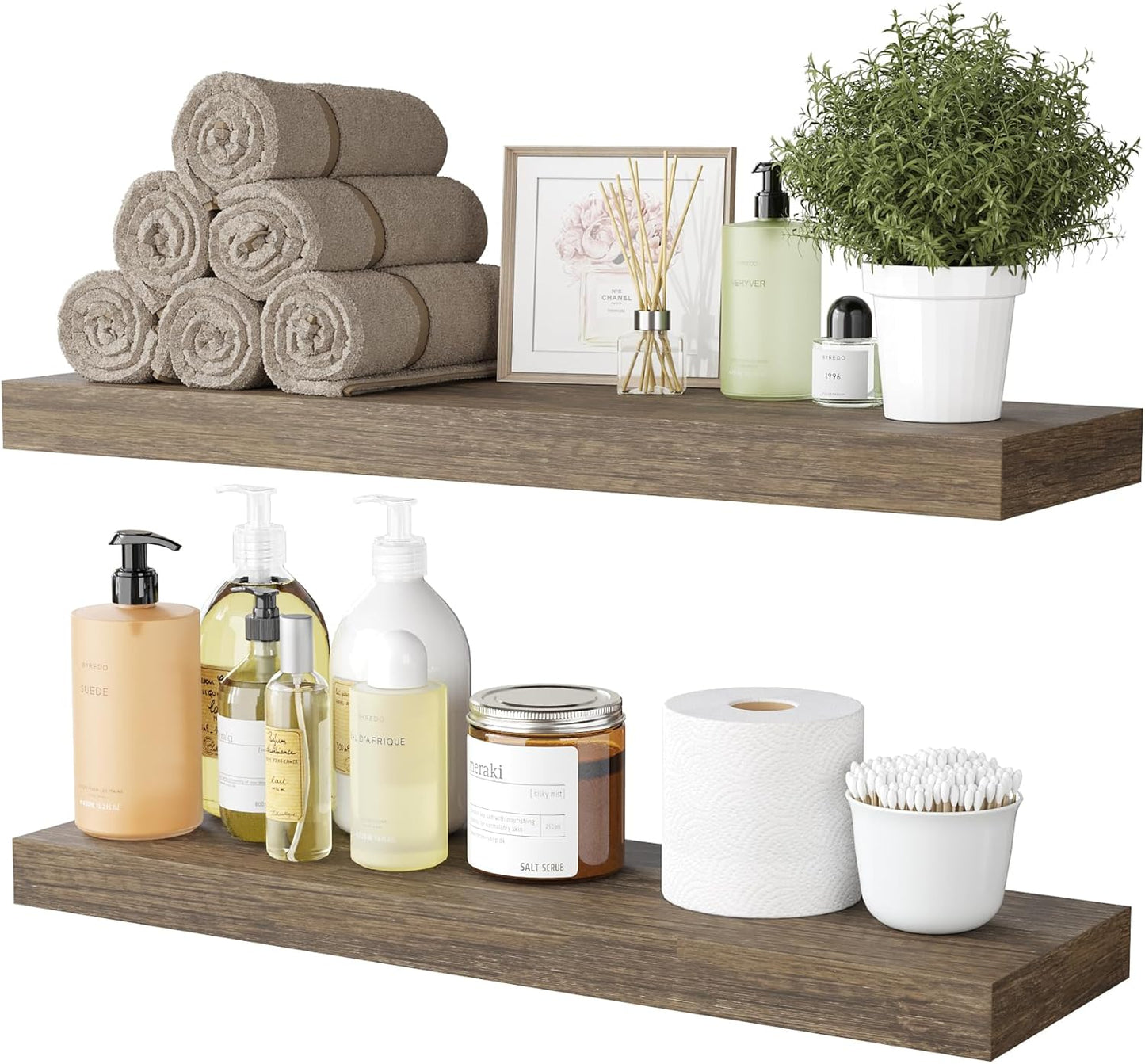 BAMEOS Floating Shelf for Bathroom Kitchen Living Room Storage