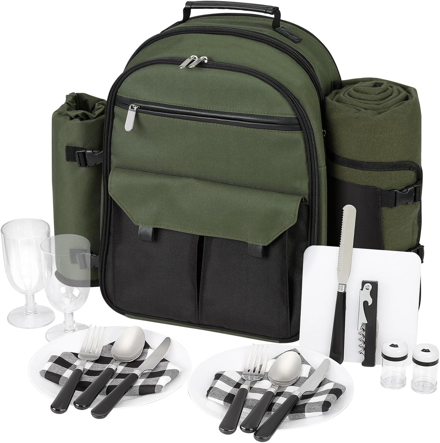 22L Insulated Picnic Basket for 2 - Perfect Camping Gifts