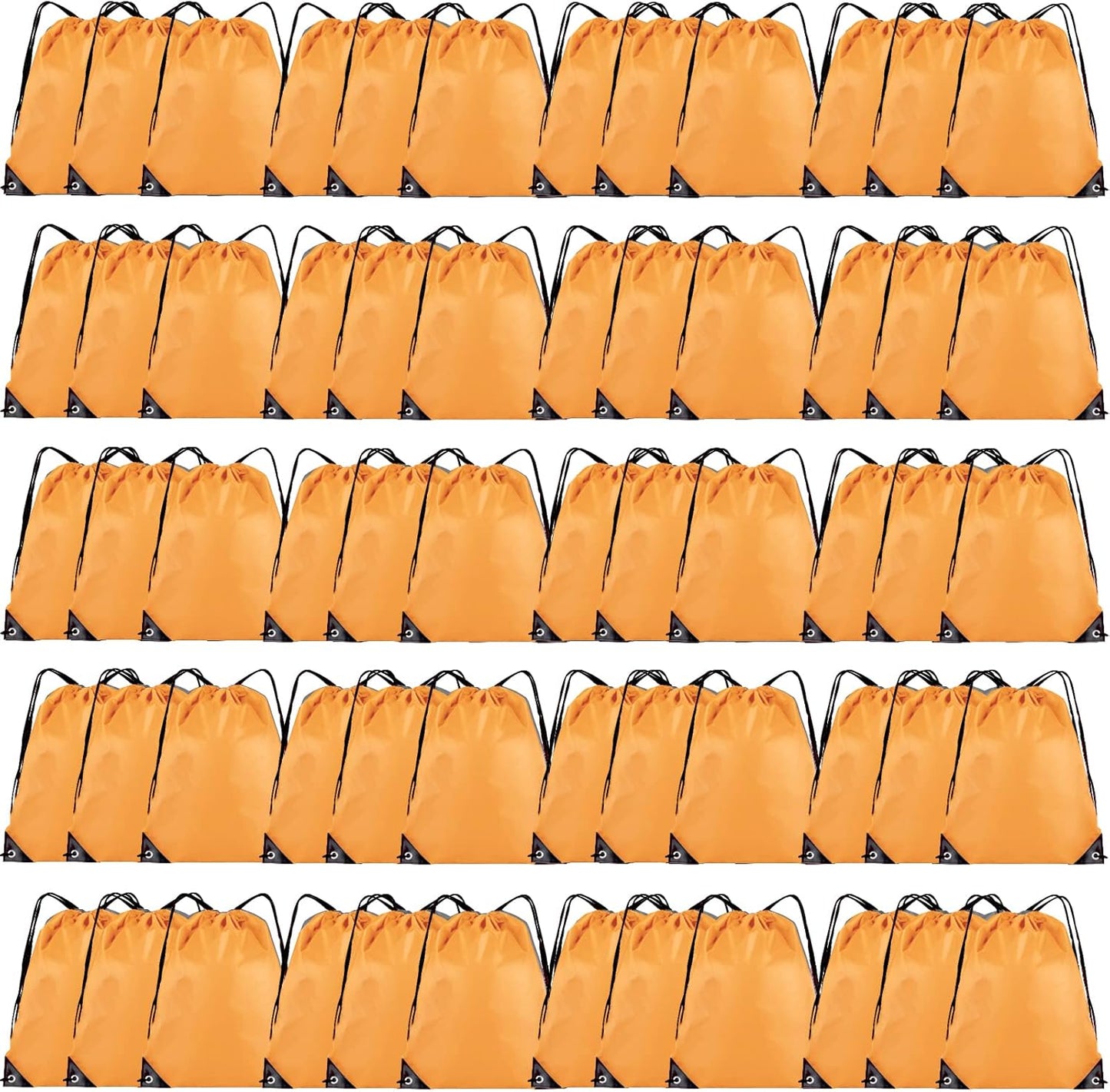 60 Pieces Drawstring Backpack Bulk Cinch Sackpack for Events