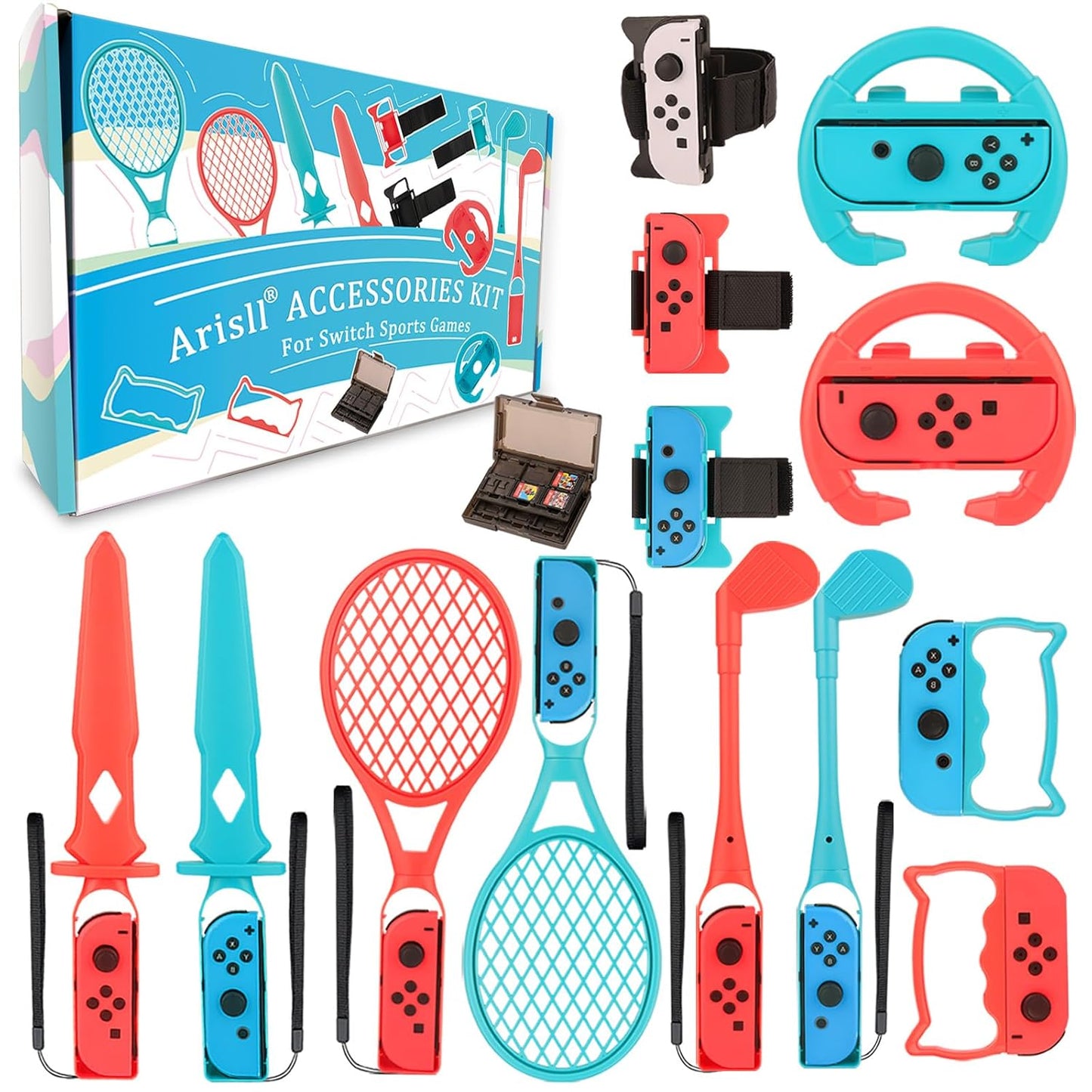 14 in 1 Switch Sports Accessories Kit for Nintendo Switch Games