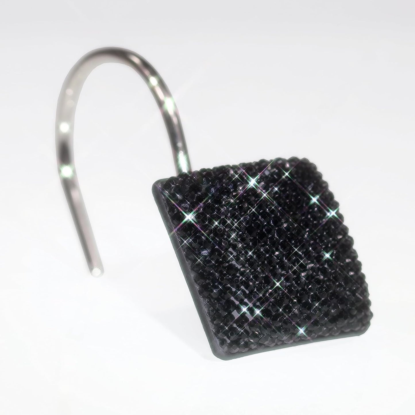 Popkozzi Luxury Crystal Shower Curtain Hooks