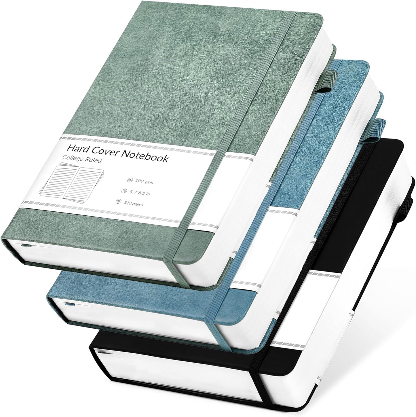 CAGIE 3 Pack Journals Notebooks for Writing and Journaling