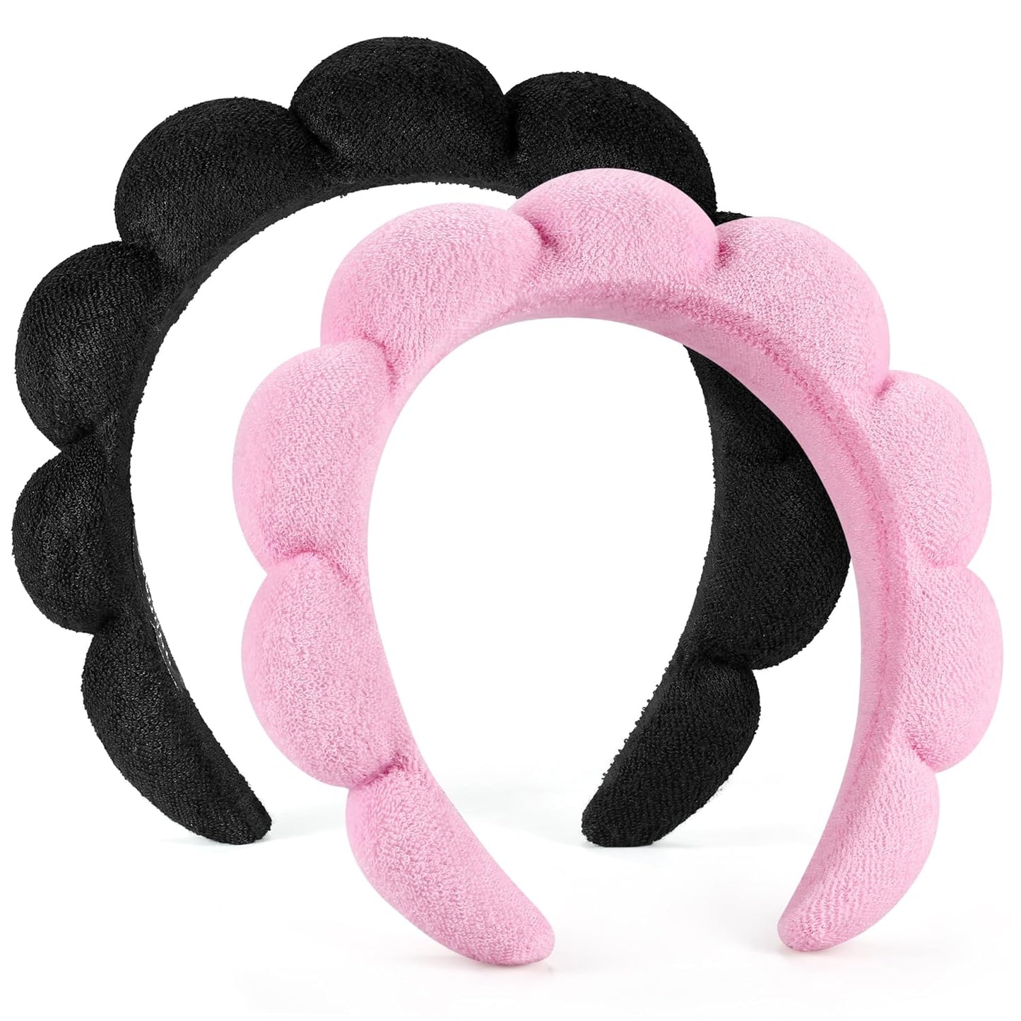 Set of 2 Spa Headbands for Skincare - Puffy Makeup Washing!