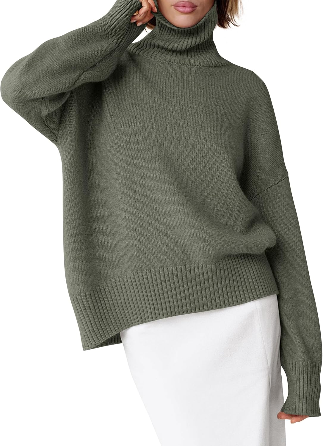 Oversized Turtleneck Sweater for Women - Cozy Fall Fashion