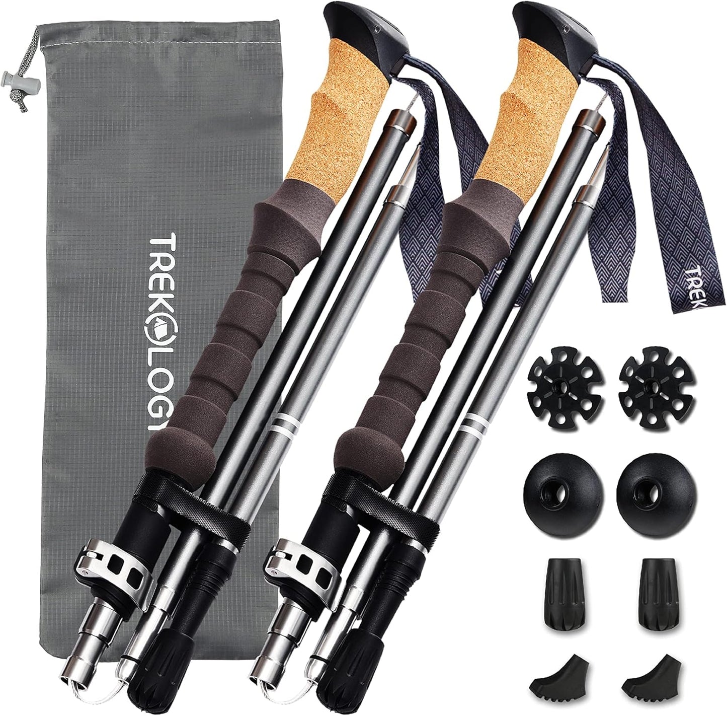 Ultralight Cork Trekking Poles - Foldable for Easy Hiking
