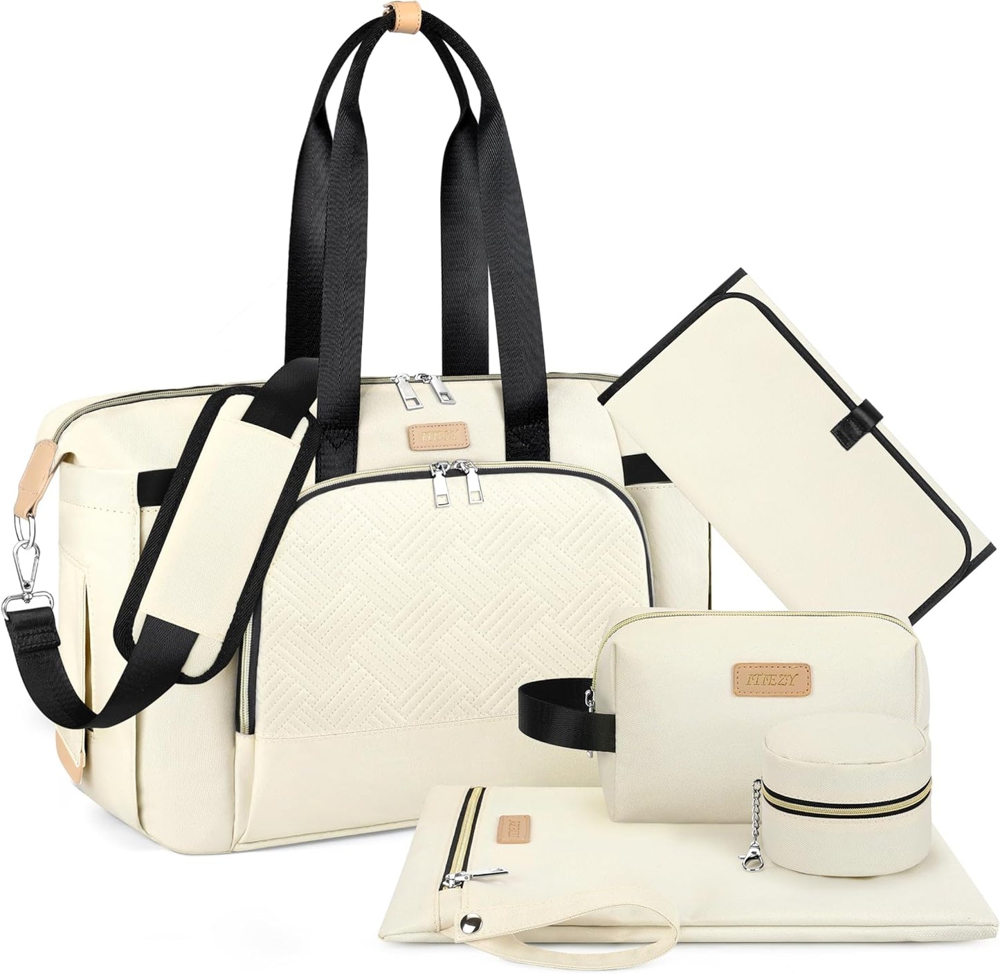 ITIEZY Diaper Bag Tote for Baby - Large Mommy Bag with Changing Pad