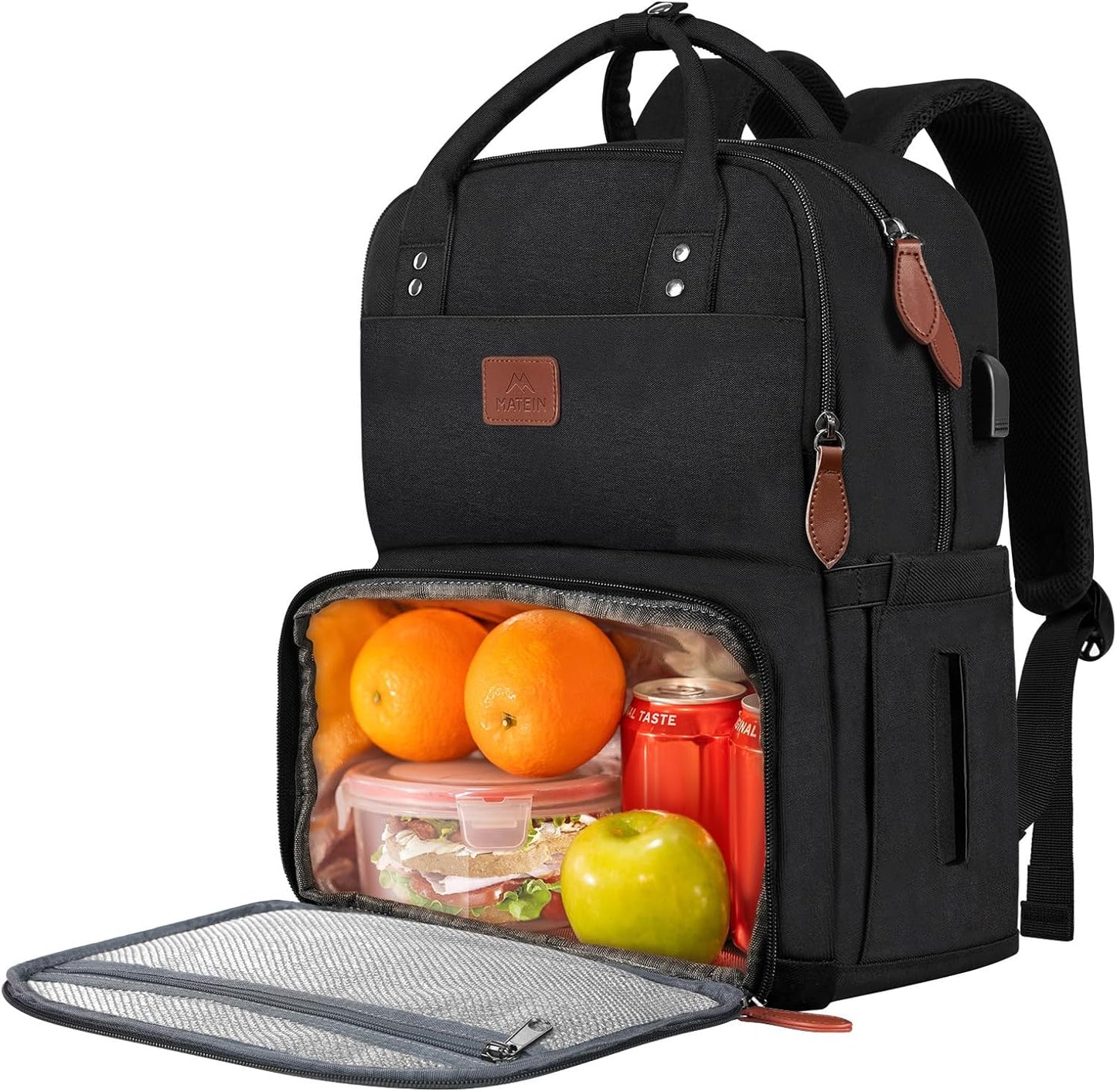 MATEIN 17 Inch Lunch Backpack with Insulated Cooler Compartment
